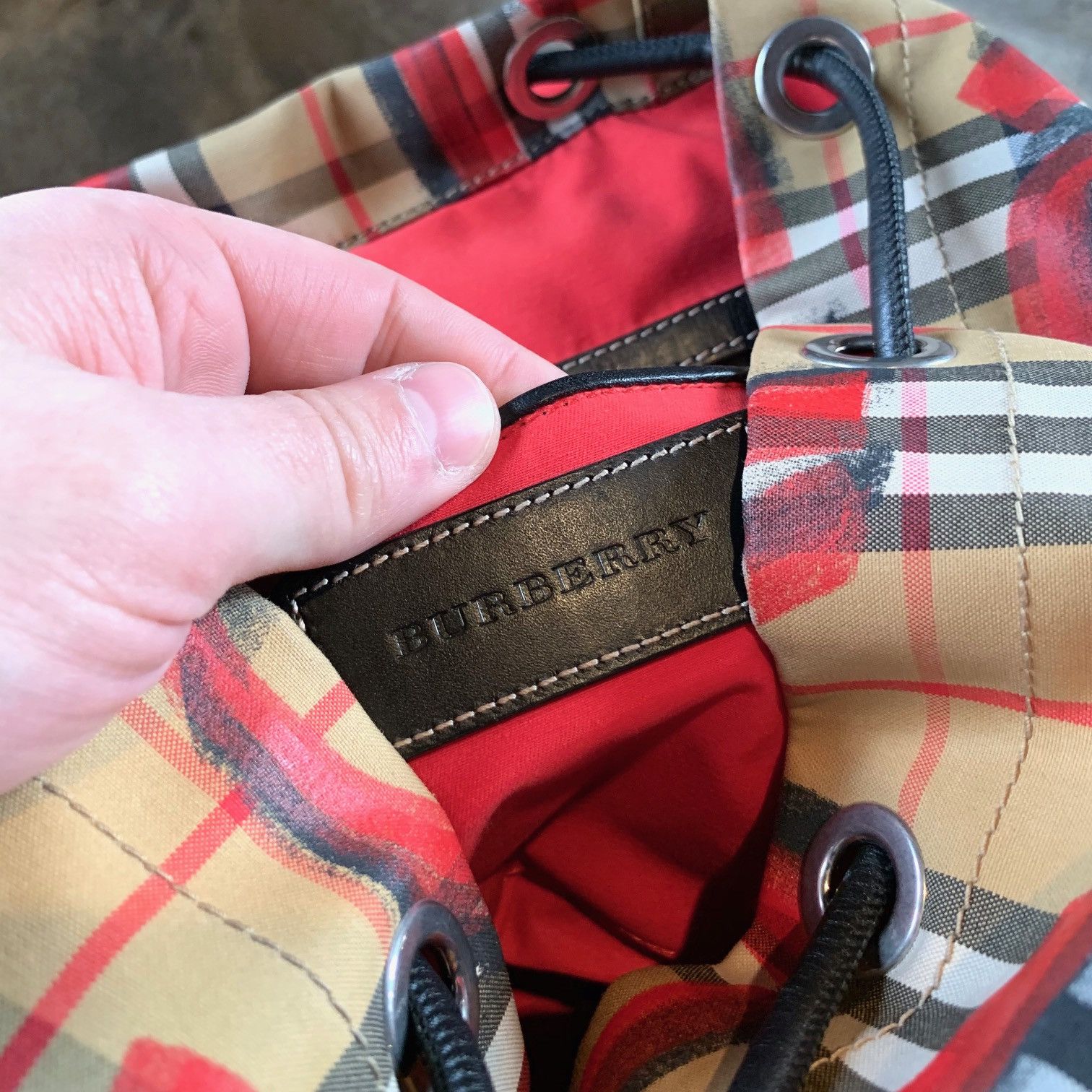 Burberry Burberry Rucksack Graffiti Print Vintage Check Backpack Size ONE SIZE - 7 Thumbnail
