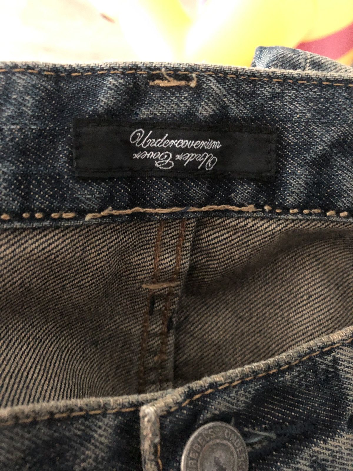 Japanese Brand × Jun Takahashi × Undercover Undercover 68 Red Yarn Denim Size 4 Size US 32 / EU 48 - 3 Thumbnail