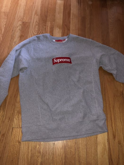 Supreme Supreme Box Logo Crewneck FW15 Heather Grey Size XL | Grailed