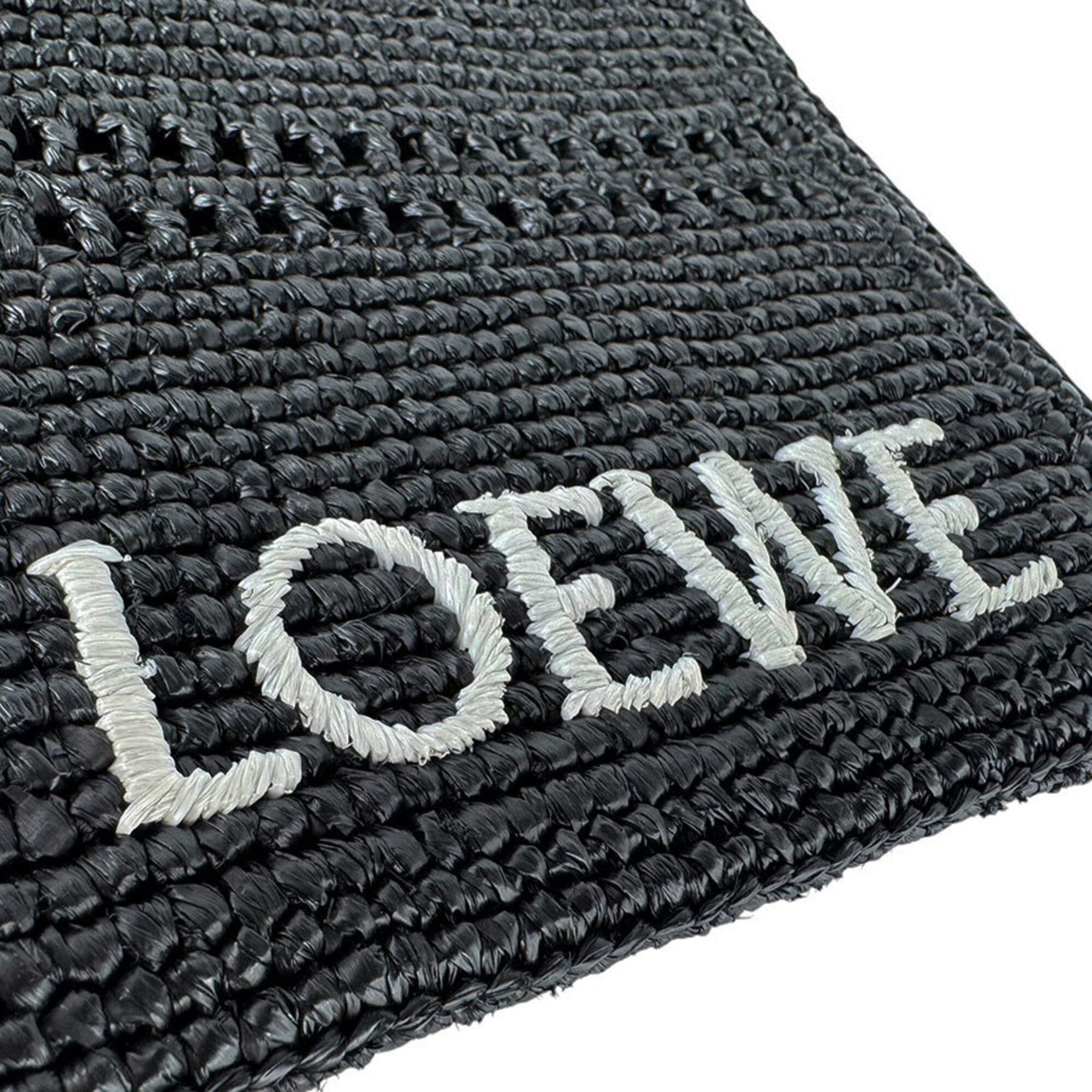 Loewe Loewe Shoulder Bag with Drawstring Pocket, Raffia, Black, Men's & Women's z10999 Size ONE SIZE - 11 Thumbnail