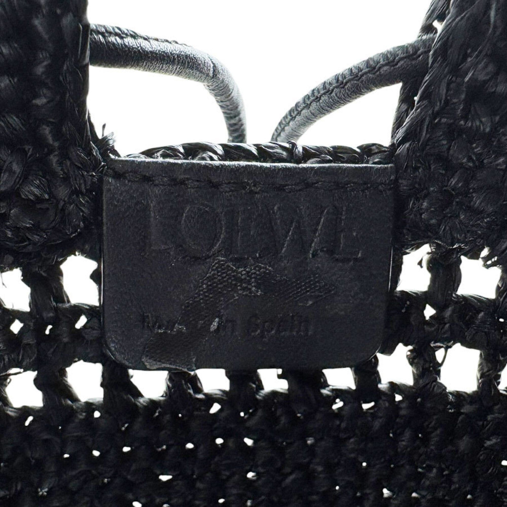 Loewe Loewe Shoulder Bag with Drawstring Pocket, Raffia, Black, Men's & Women's z10999 Size ONE SIZE - 12 Thumbnail