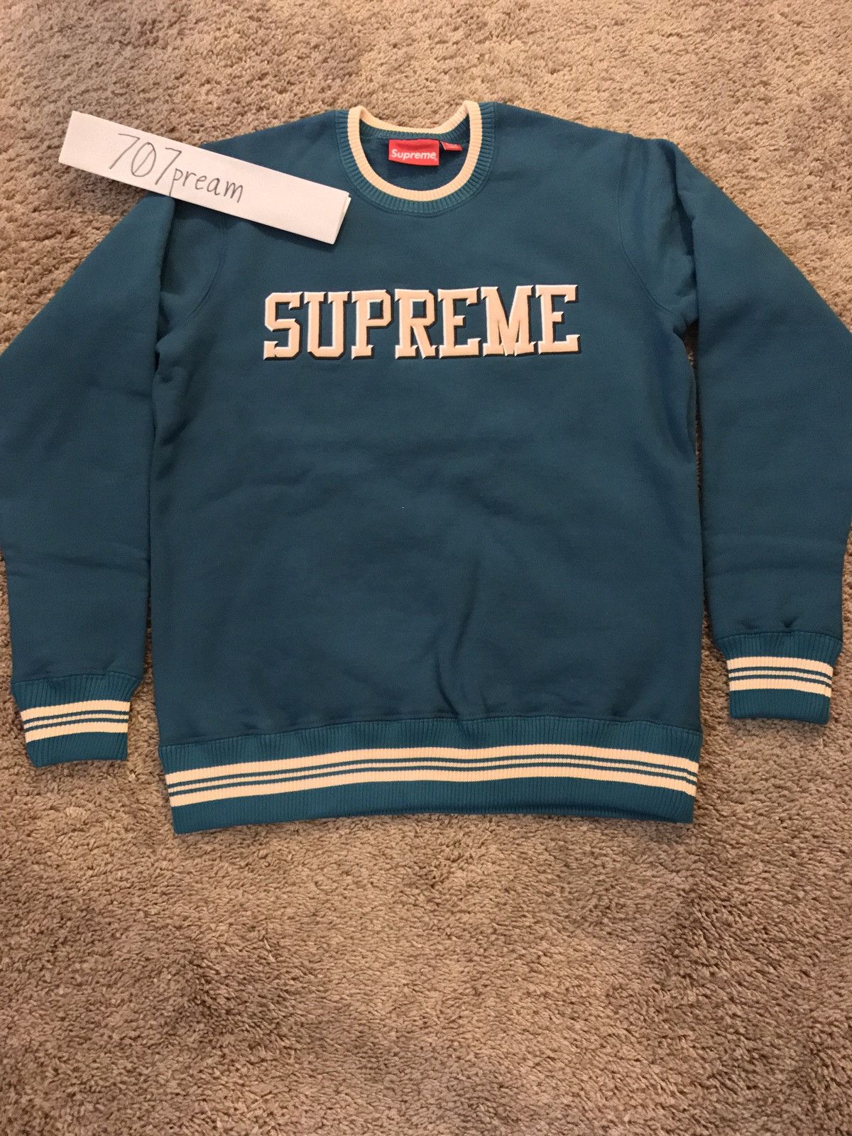 Supreme Felt Shadow Crewneck Medium Authentic selling