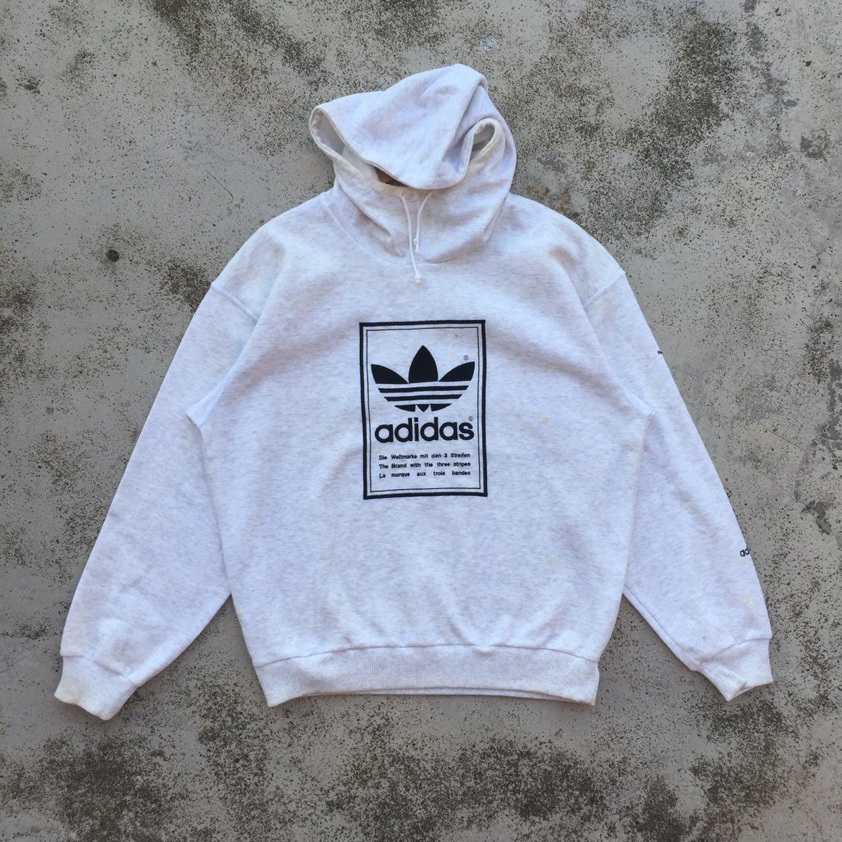 Adidas Hoodie Big Logo Trefoil Vtg