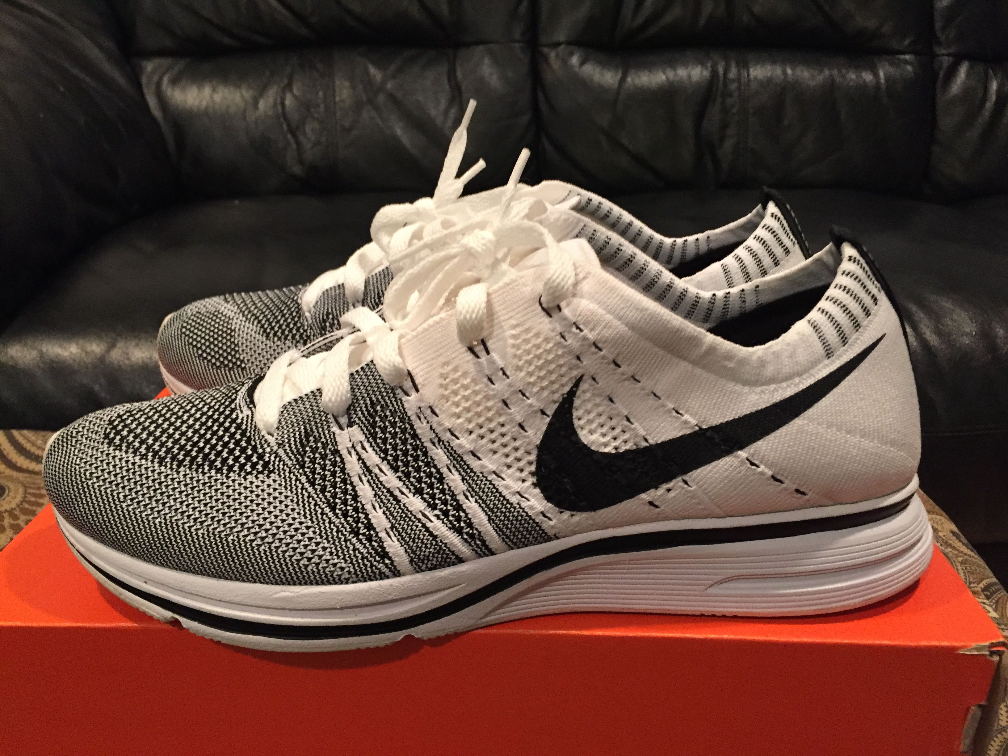 Nike Flyknit Trainer White Black Unpadded Grailed