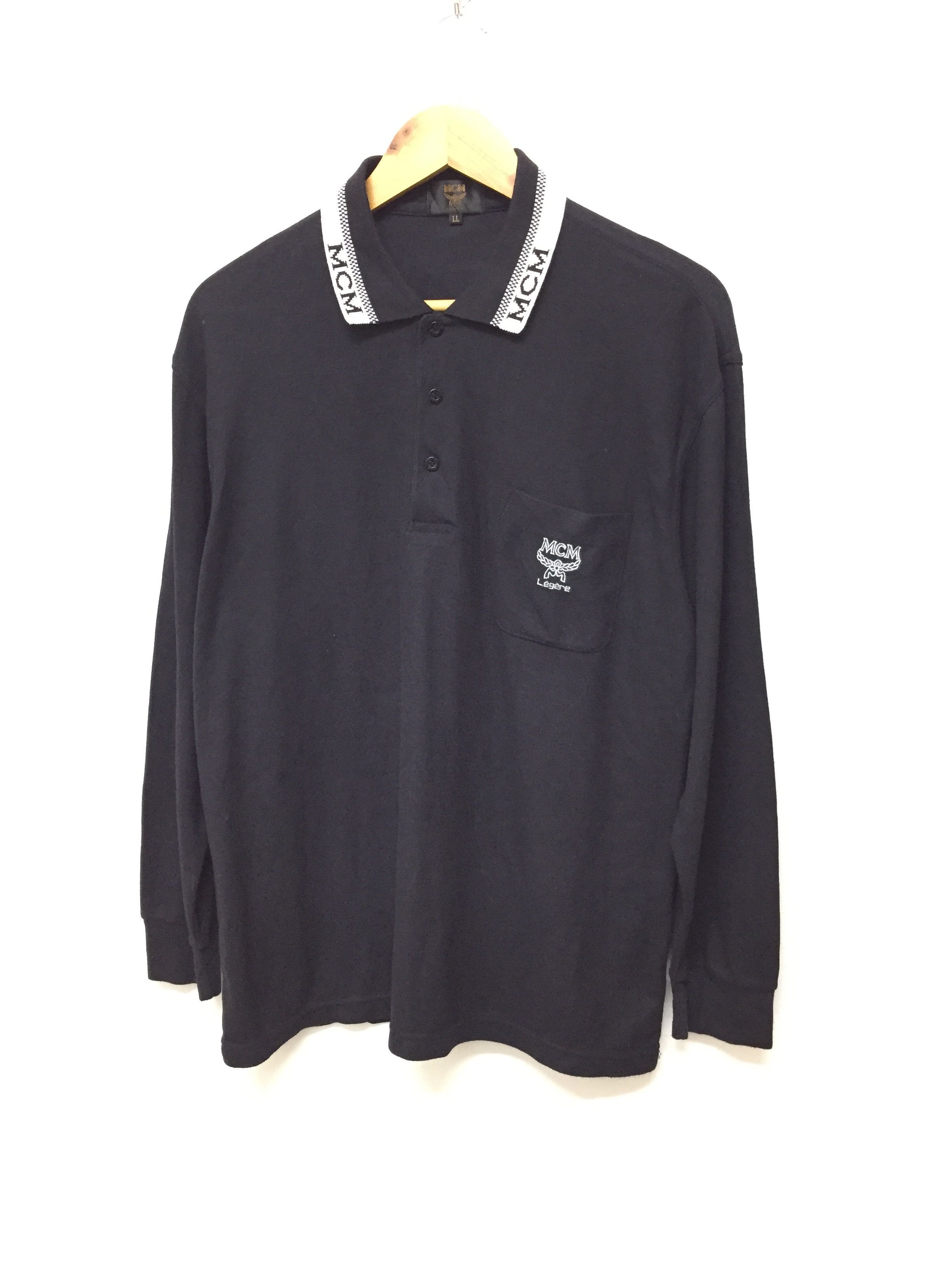 MCM embroidered logo collar and pocket long sleeve Size US L / EU 52-54 / 3 - 1 Thumbnail