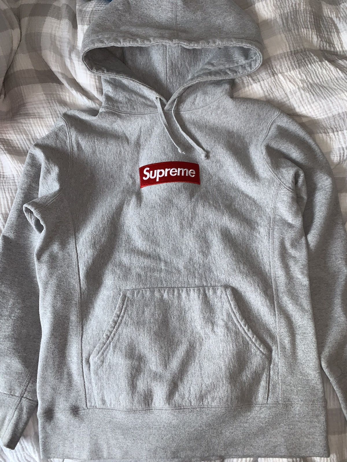 Supreme Supreme Cross Box Logo Hoodie (ash grey) | Grailed