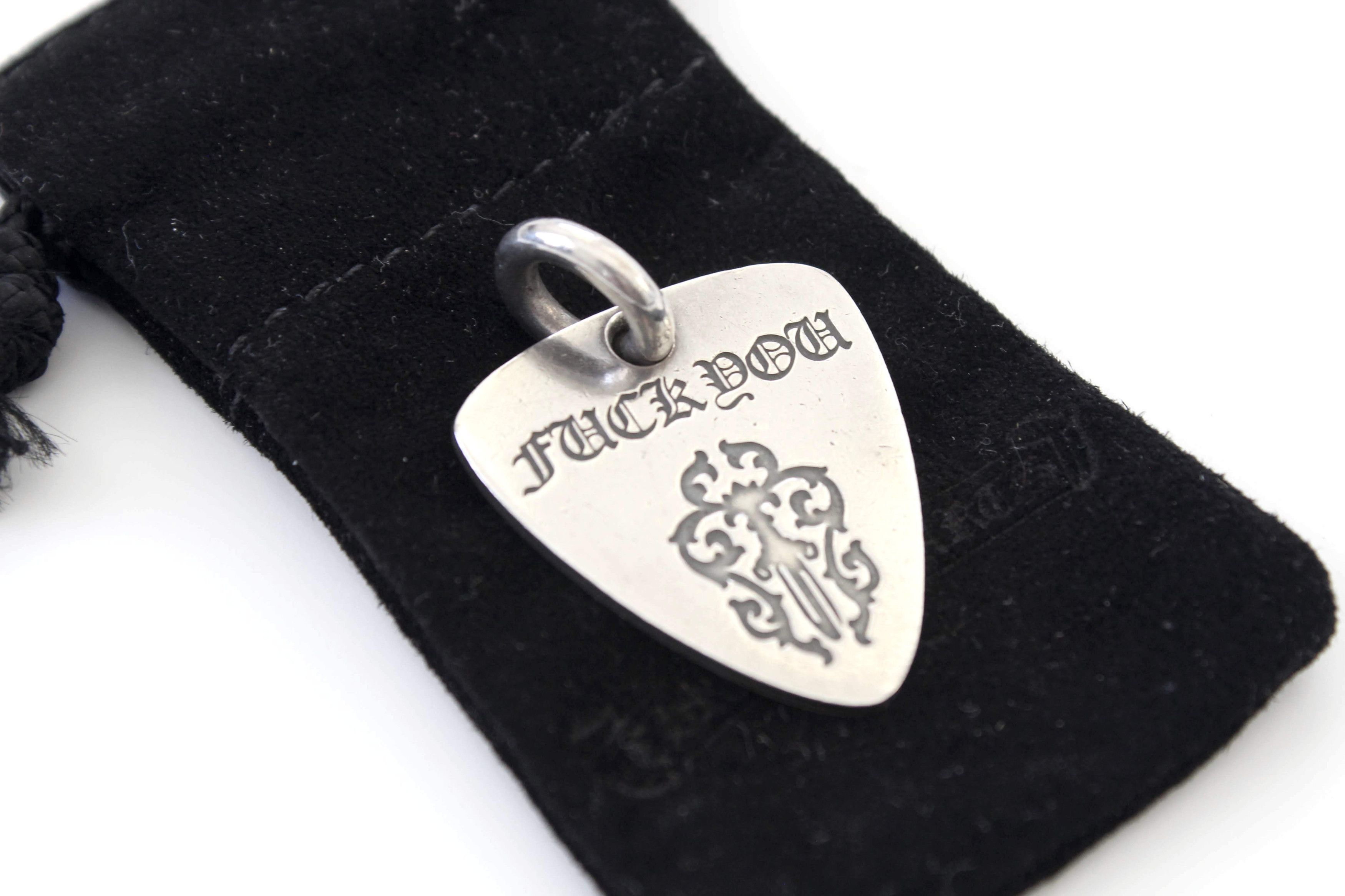 Chrome Hearts Dagger/Fuck You Dog Tag/Guitar Pick | Grailed