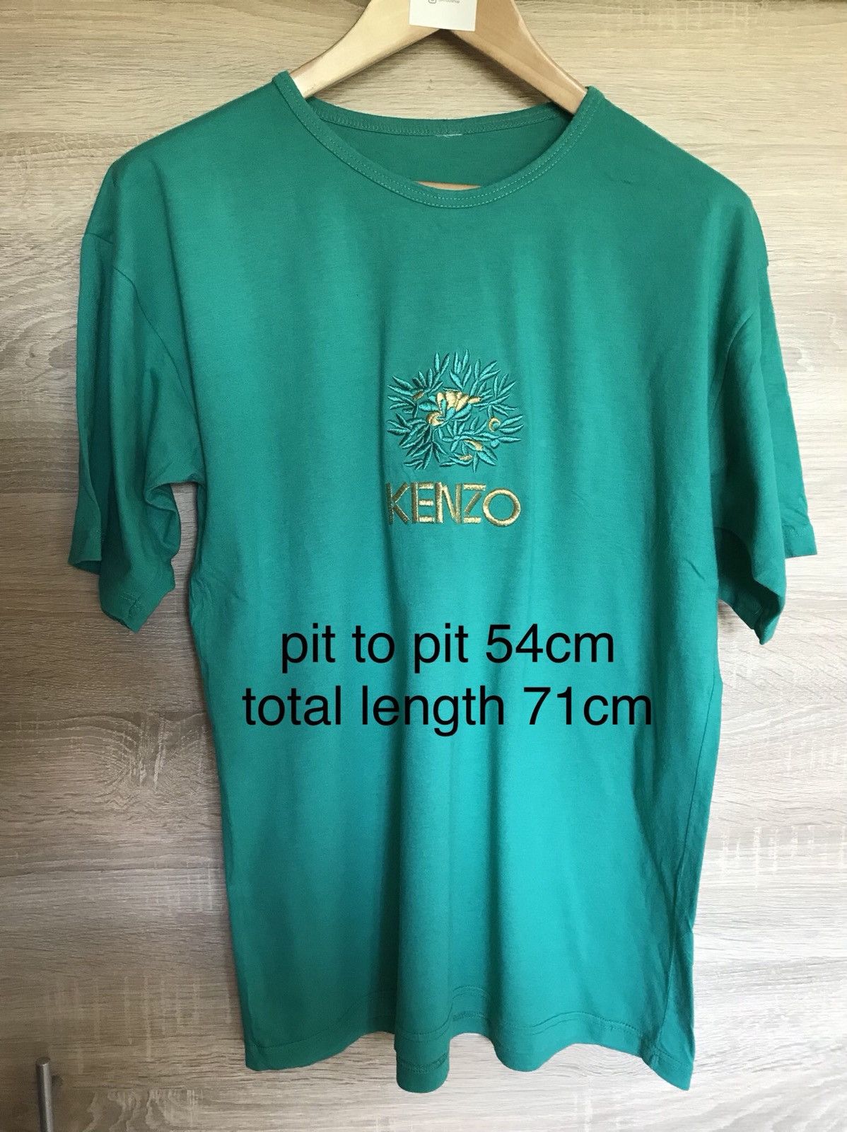 Kenzo × Vintage Vintage Kenzo Turqoise Embroidery Embroidered Logo Text Tee Size US M / EU 48-50 / 2 - 2 Thumbnail