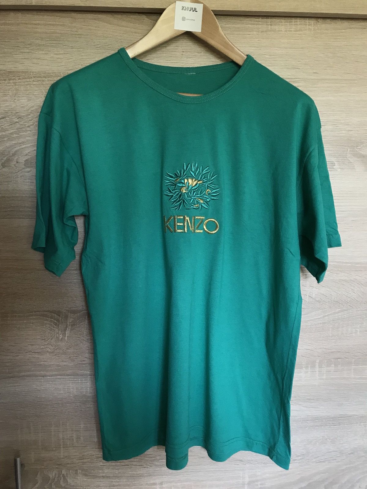 Kenzo × Vintage Vintage Kenzo Turqoise Embroidery Embroidered Logo Text Tee Size US M / EU 48-50 / 2 - 1 Thumbnail