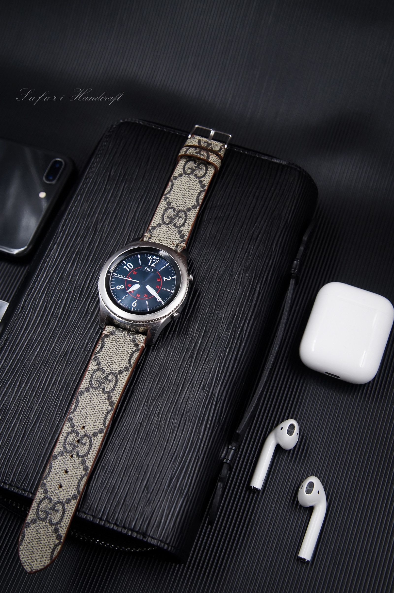 Handmade Gucci Band Samsung Galaxy 46mm 42mm Watch Band Upcyled Designer Watch Band Samsung Gear S3 Frontier Band 22mm Fashion Watch Band Anniversary Gift Grailed