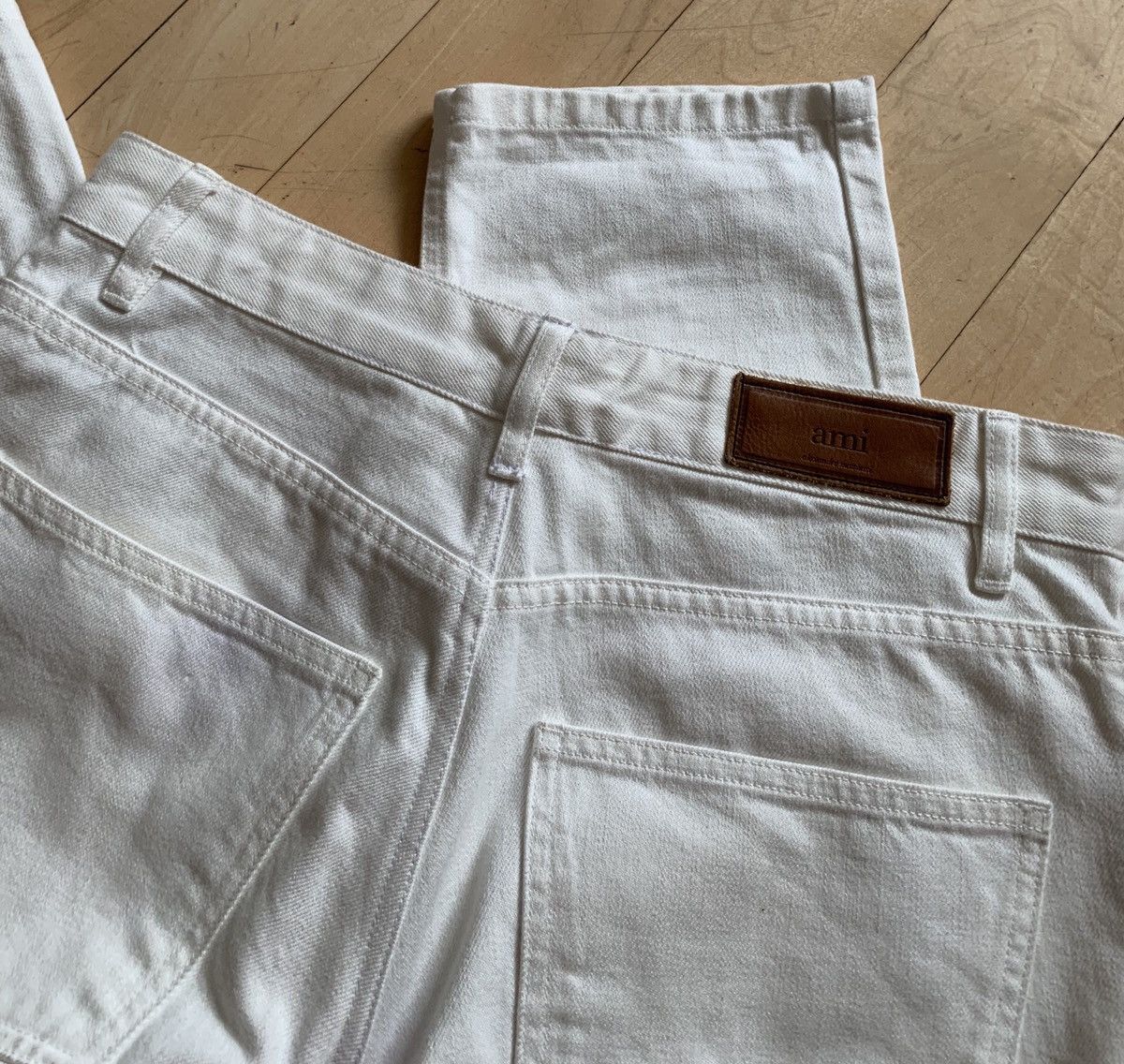 AMI AMI Cream Off white denim size 32 regular fit Size US 32 / EU 48 - 5 Thumbnail
