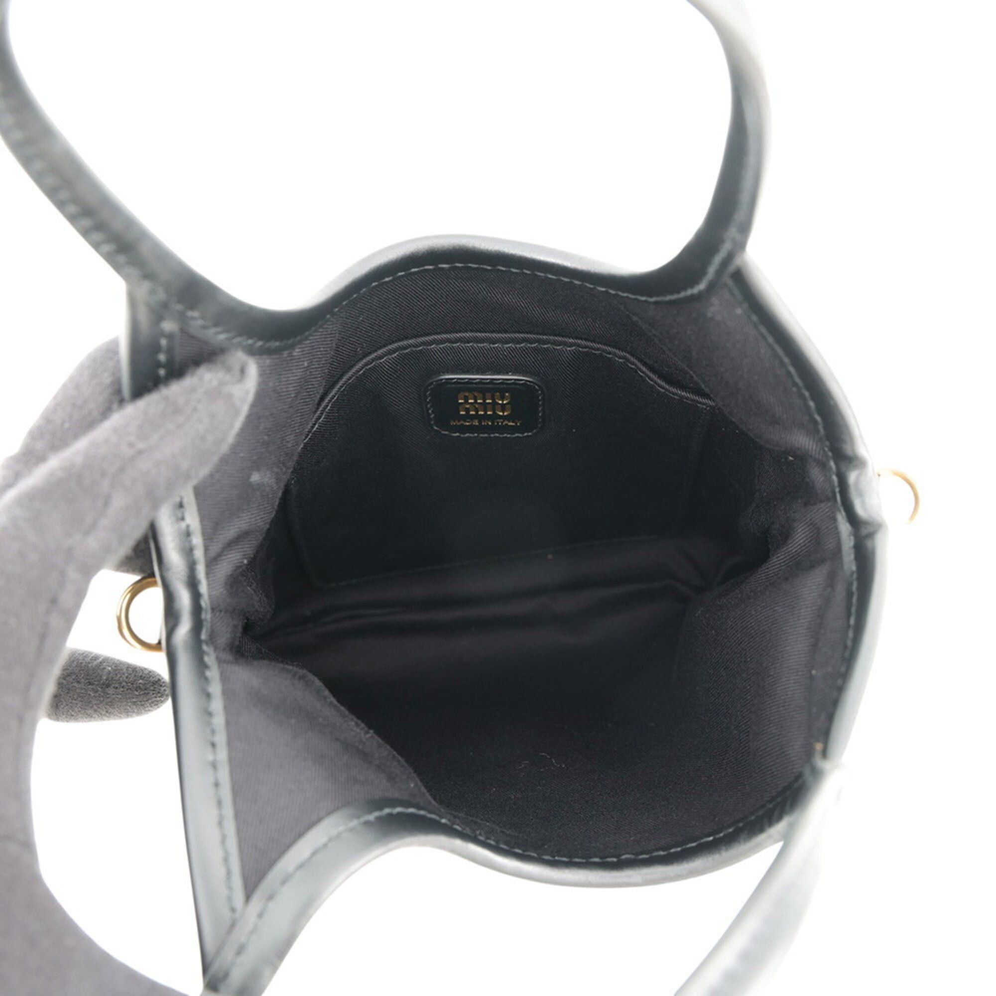 Miu Miu Miu Miu Miu Ivy Mini Fabric Leather Handbag 5BA281 2-way Size ONE SIZE - 6 Thumbnail