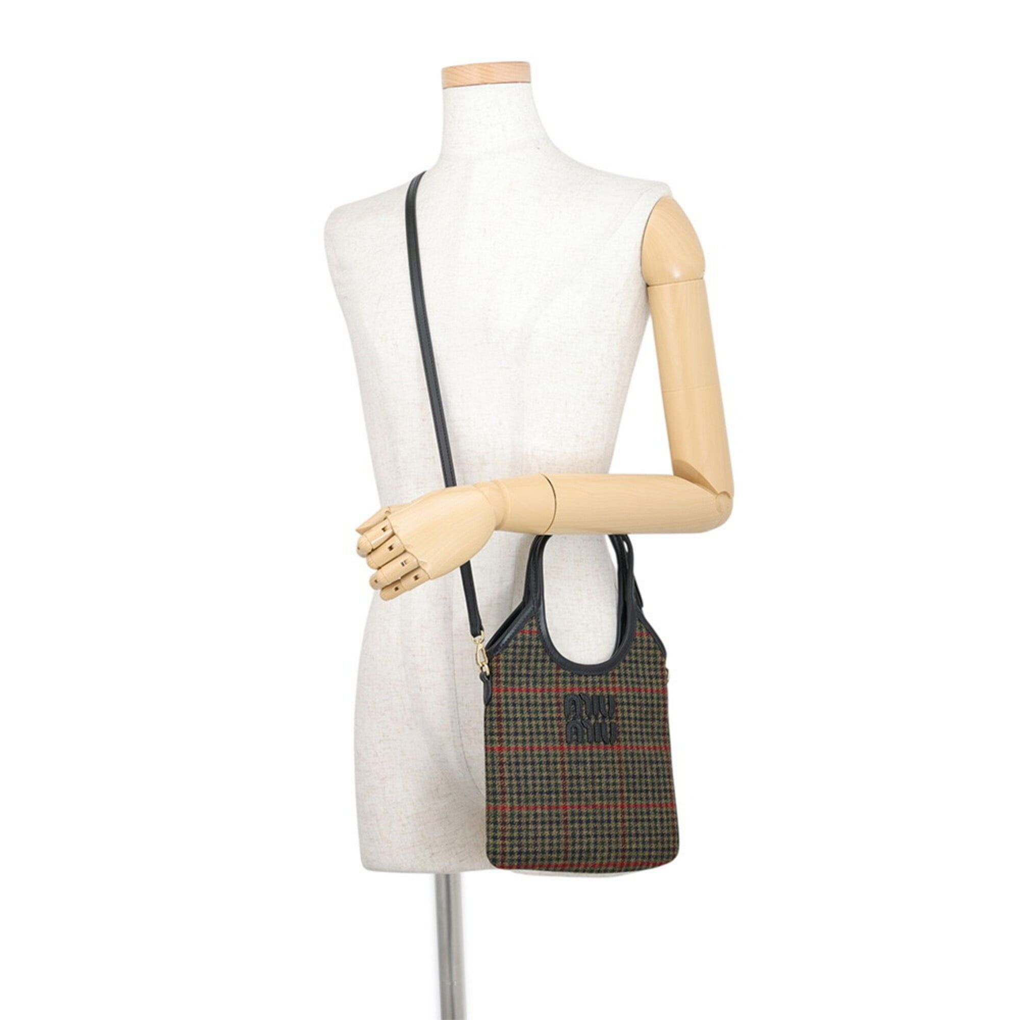 Miu Miu Miu Miu Miu Ivy Mini Fabric Leather Handbag 5BA281 2-way Size ONE SIZE - 5 Thumbnail