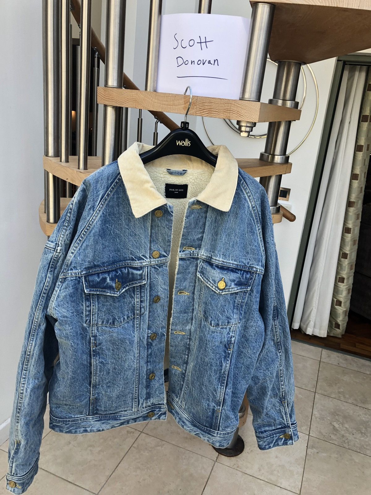 Fear of God Fifth Collection Alpaca Sherpa Denim Jacket