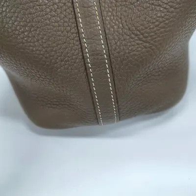 Hermes Hermes Picotin Lock 18 Etoupe Clemence cowhide leather picotin handbag silver ha Size ONE SIZE - 11 Thumbnail