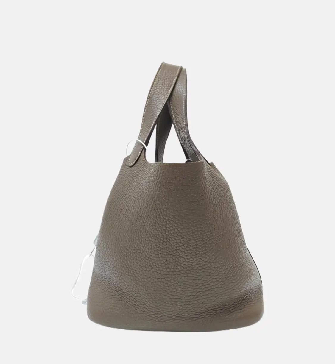 Hermes Hermes Picotin Lock 18 Etoupe Clemence cowhide leather picotin handbag silver ha Size ONE SIZE - 3 Thumbnail