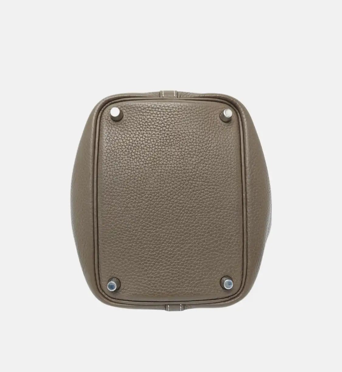 Hermes Hermes Picotin Lock 18 Etoupe Clemence cowhide leather picotin handbag silver ha Size ONE SIZE - 6 Thumbnail