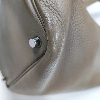 Hermes Hermes Picotin Lock 18 Etoupe Clemence cowhide leather picotin handbag silver ha Size ONE SIZE - 12 Thumbnail