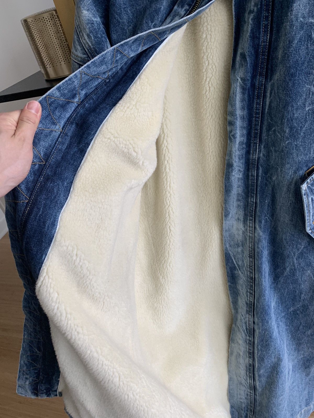Fear of God Fear of God Denim Shearling Zipped Coat Size US M / EU 48-50 / 2 - 2 Thumbnail