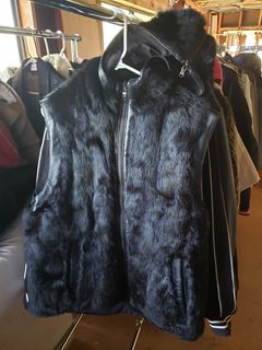 Michael kors rabbit fur on sale vest