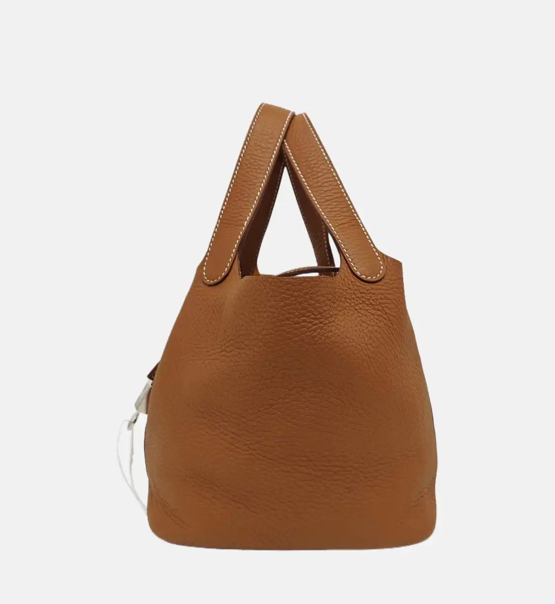Hermes Hermes Picotin Lock 18 Gold Brown Clemence cowhide leather picotin handbag silve Size ONE SIZE - 3 Thumbnail