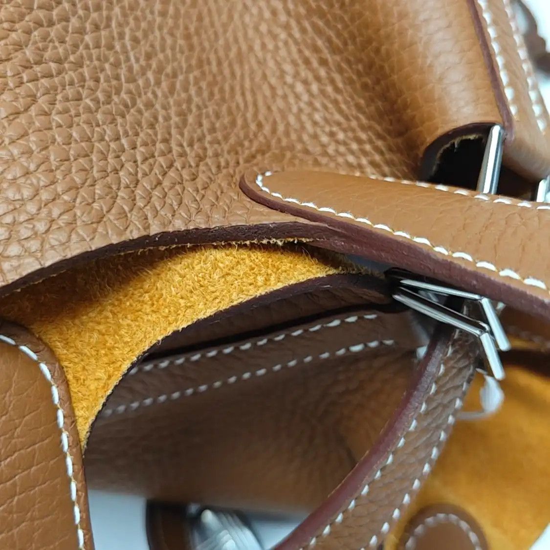 Hermes Hermes Picotin Lock 18 Gold Brown Clemence cowhide leather picotin handbag silve Size ONE SIZE - 12 Thumbnail