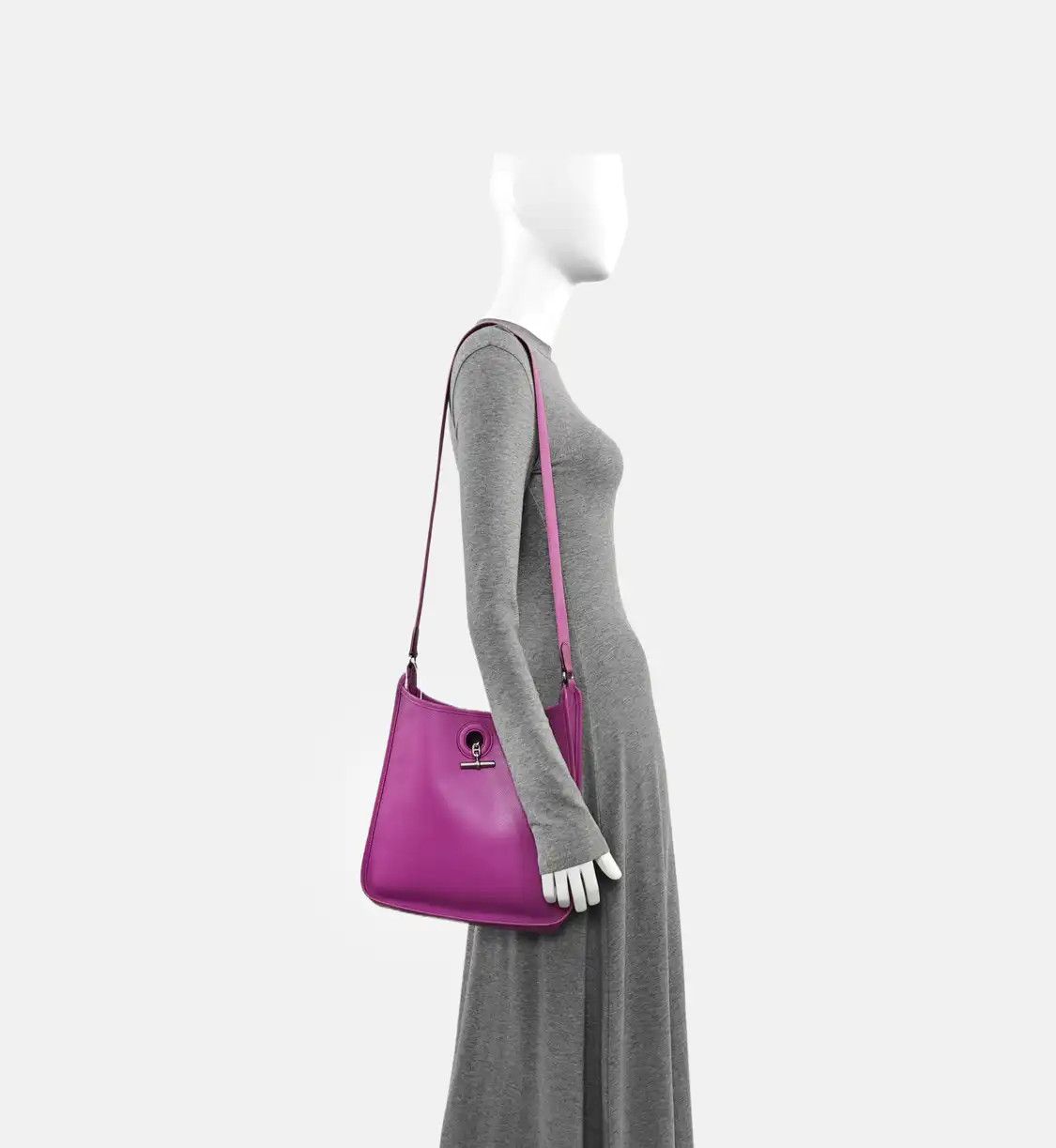 Hermes Hermes Vespa 28 lavender Epsom cowhide leather shoulder bag crossbody bag silver Size ONE SIZE - 2 Thumbnail