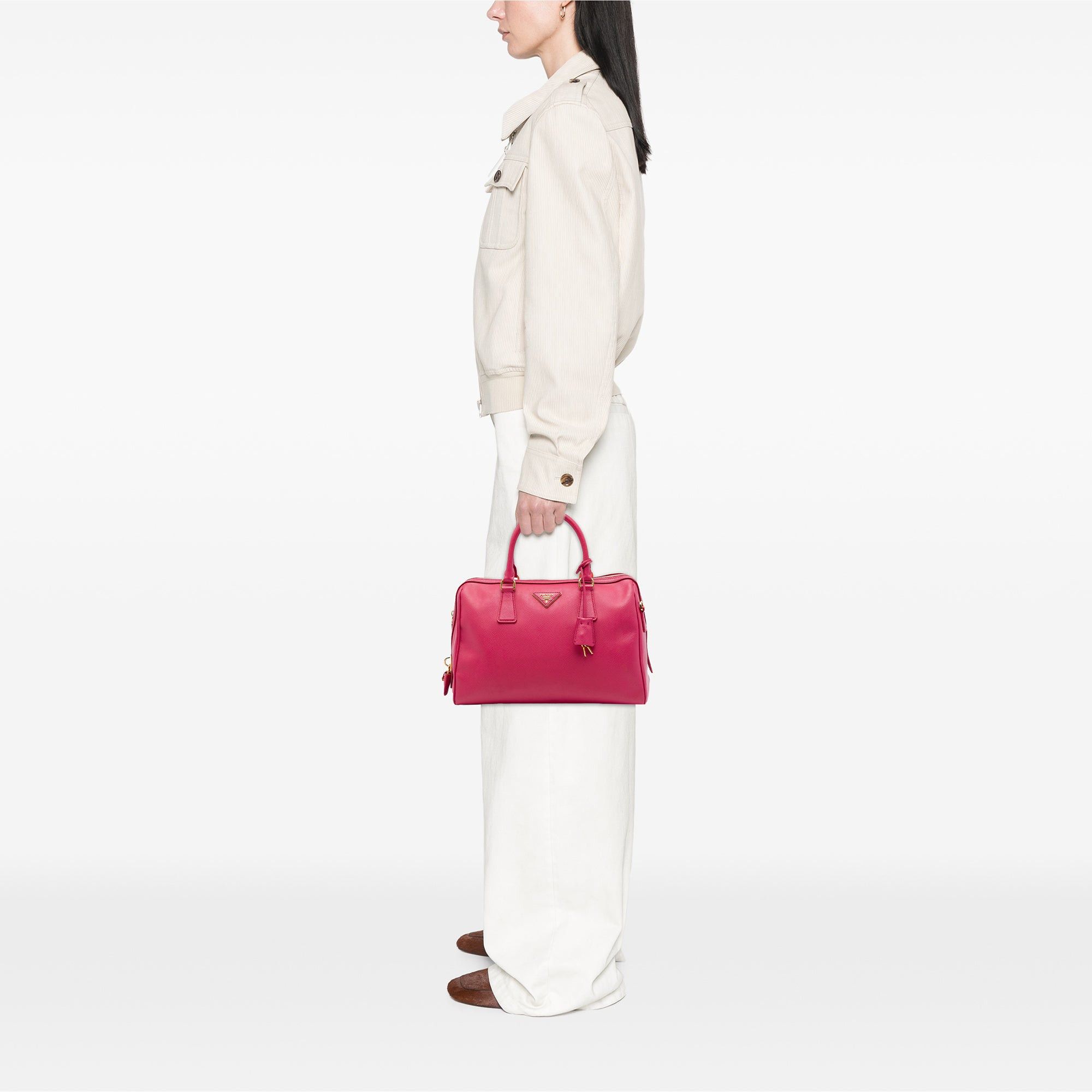 Prada Saffiano Lux Convertible Bowler Bag Size ONE SIZE - 6 Thumbnail