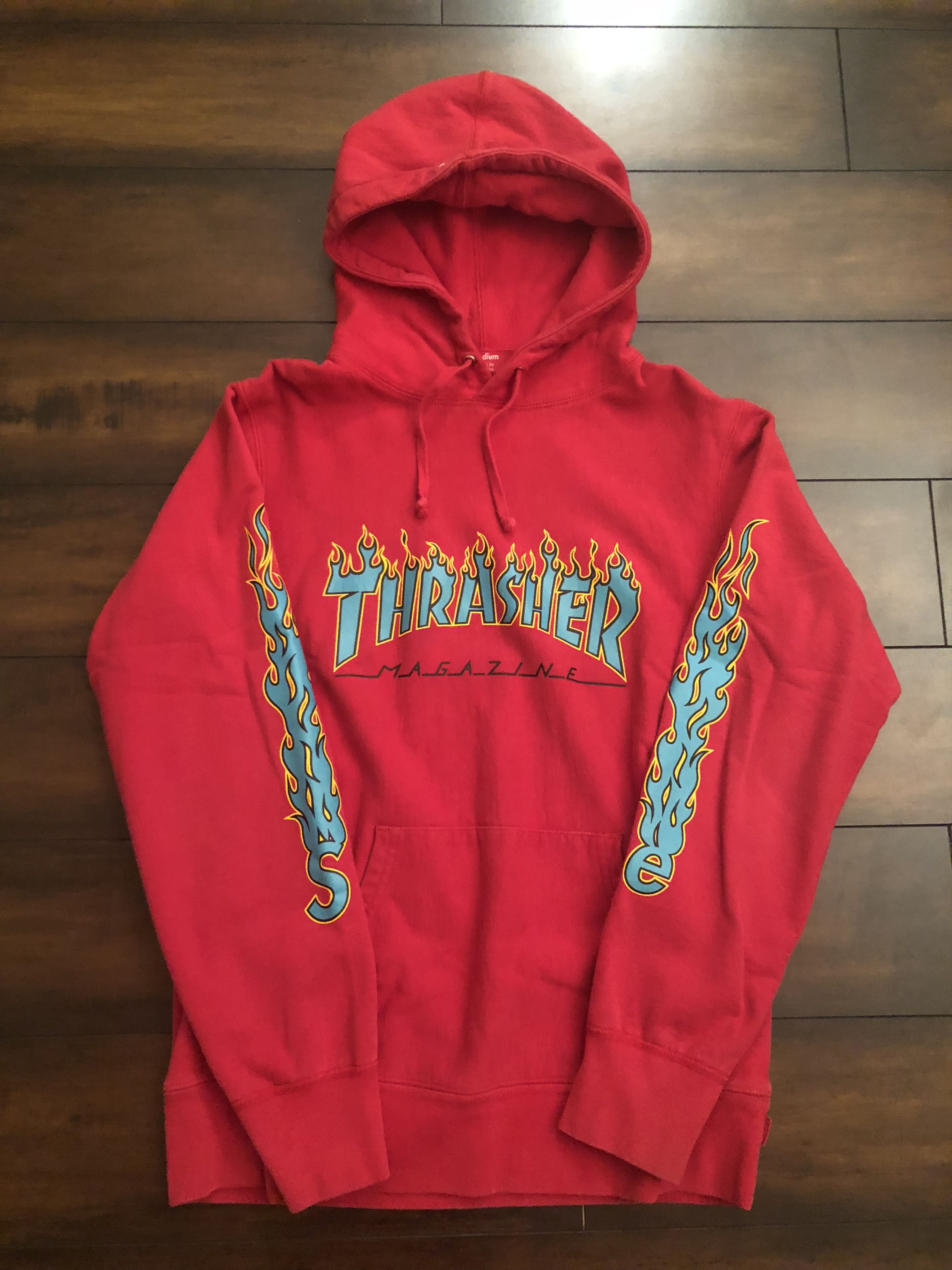Supreme × Thrasher Supreme X Thrasher S/S 15 Hoodie Red | Grailed