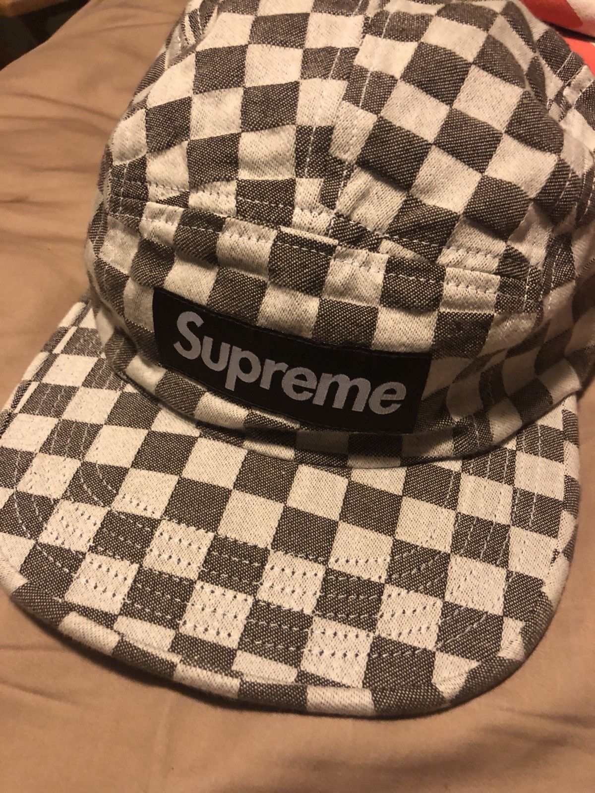 Supreme checkered hat hotsell