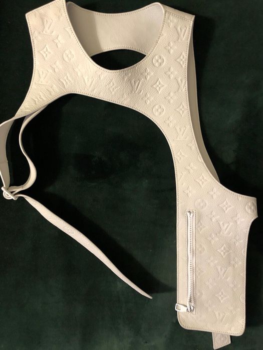Louis Vuitton Cut Away Vest Monogram White in Embossed Grained