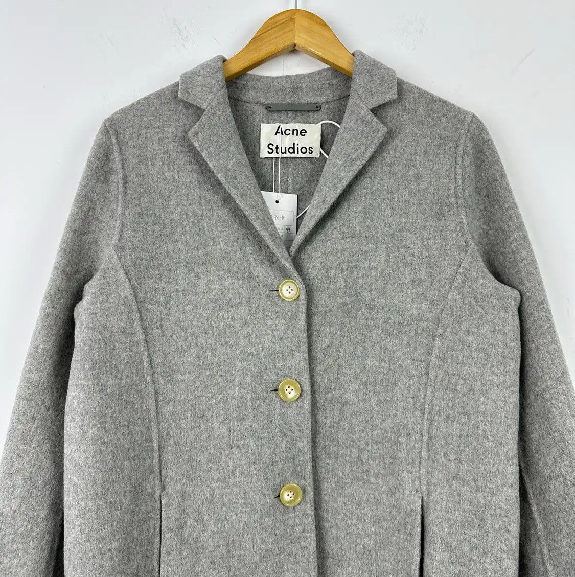 Acne Studios M Size Grey Wool Women's Coat in Gray, Women's — image 4 of 5