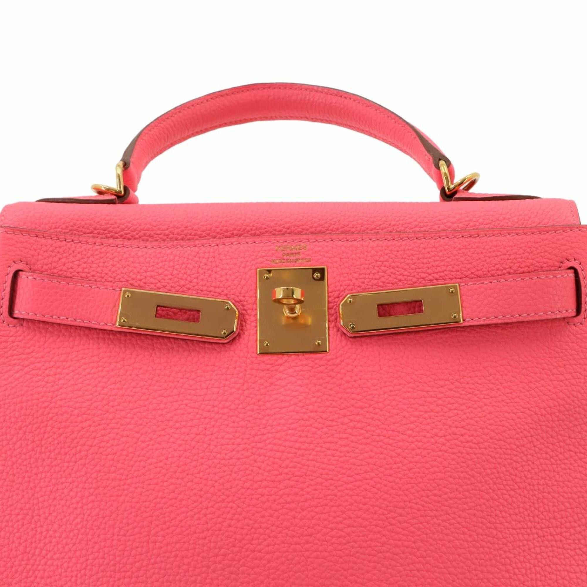Hermes Hermes Kelly 28 Togo Rose Lipstick 2-way Hand/Shoulder Handbag □P stamp Inside stitching Gold hardware Size ONE SIZE - 8 Thumbnail