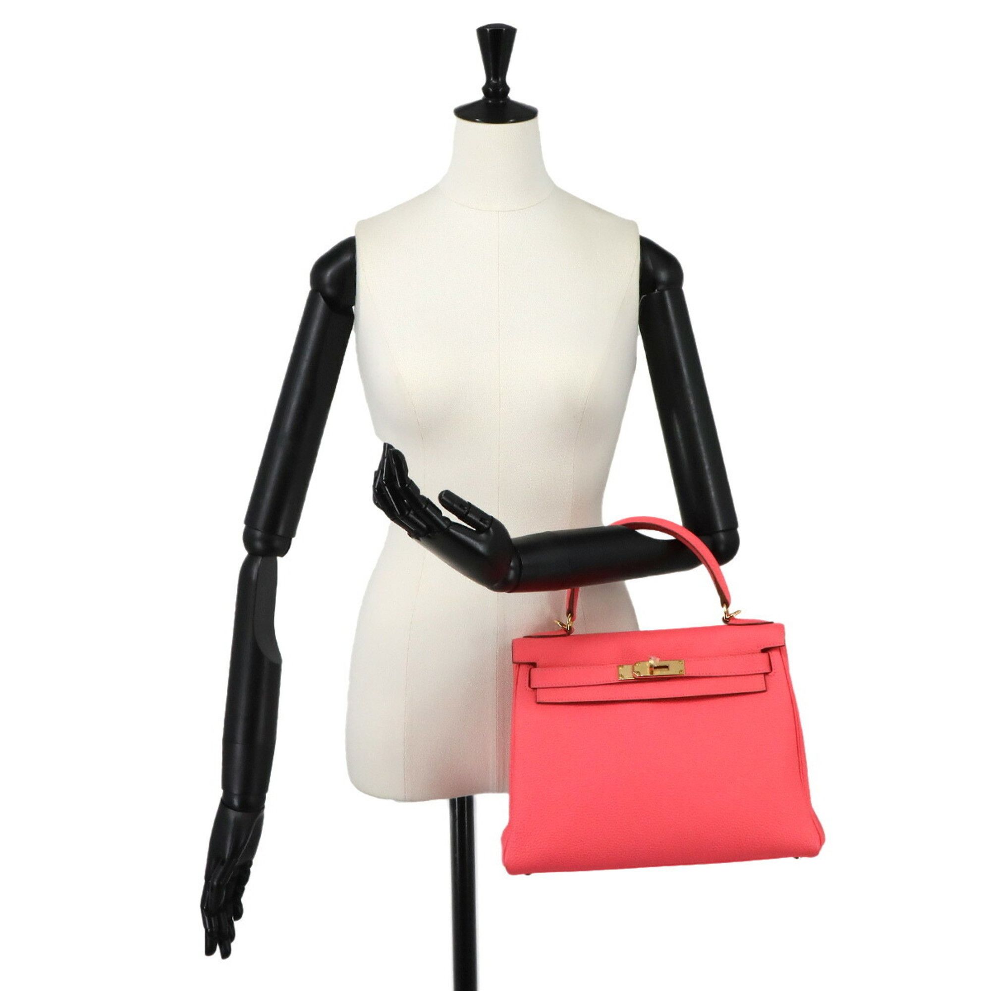 Hermes Hermes Kelly 28 Togo Rose Lipstick 2-way Hand/Shoulder Handbag □P stamp Inside stitching Gold hardware Size ONE SIZE - 10 Thumbnail