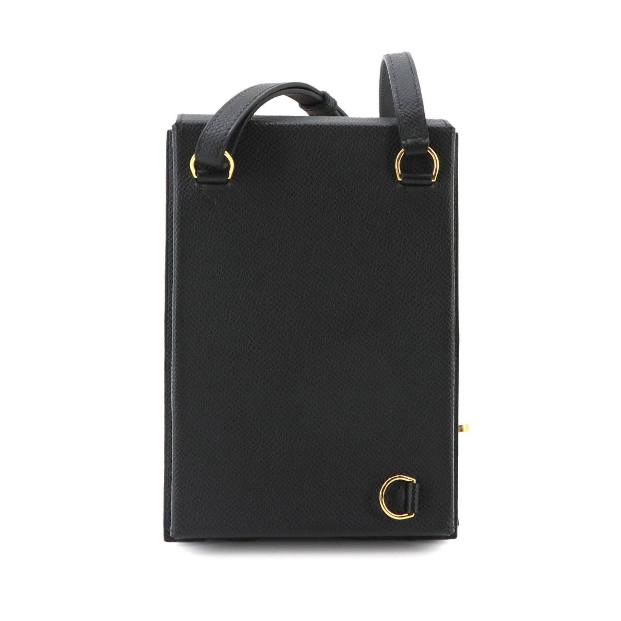 Hermes Hermes Kelly Multipocket To Go Handbag Pouch, Epsom Leather, Black, Shoulder Bag, W Stamp, Gold Hardware. Size ONE SIZE - 3 Thumbnail