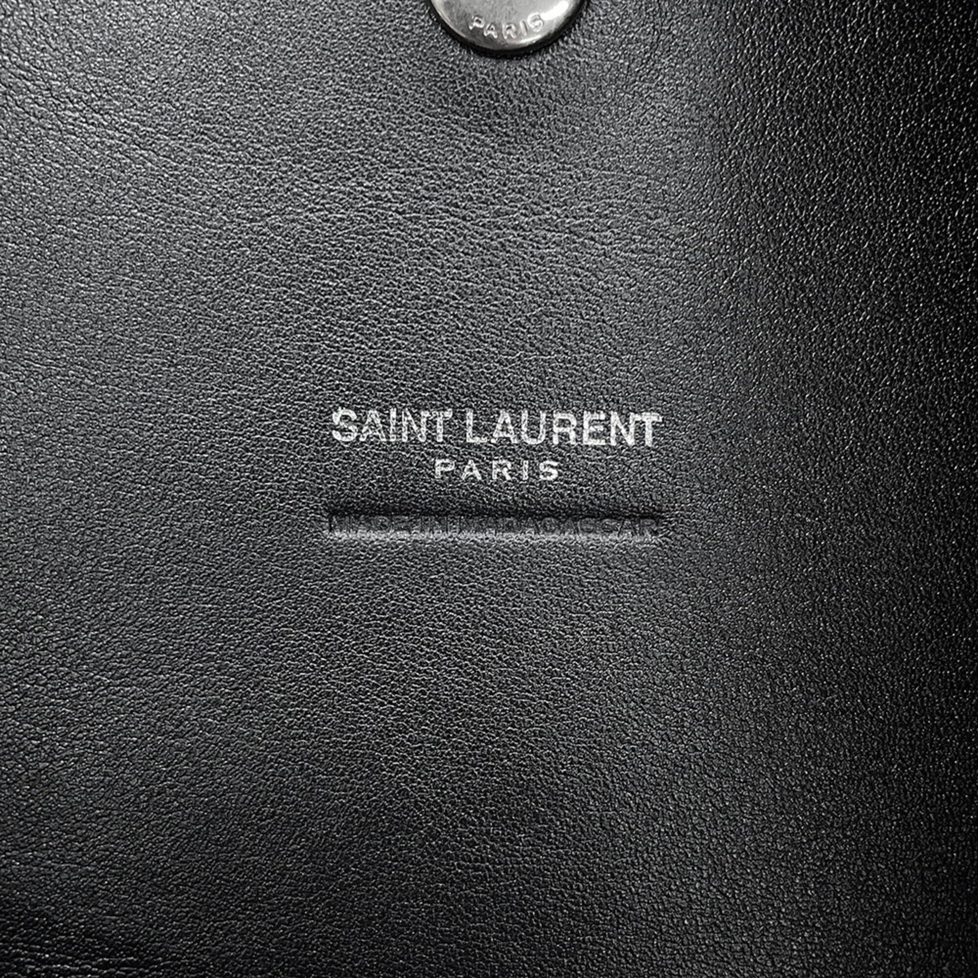 Yves Saint Laurent Yves Saint Laurent Saint Laurent Paris Raffia Tote Bag 756269 SAINT LAURENT PARIS Handbag Black Size ONE SIZE - 12 Thumbnail
