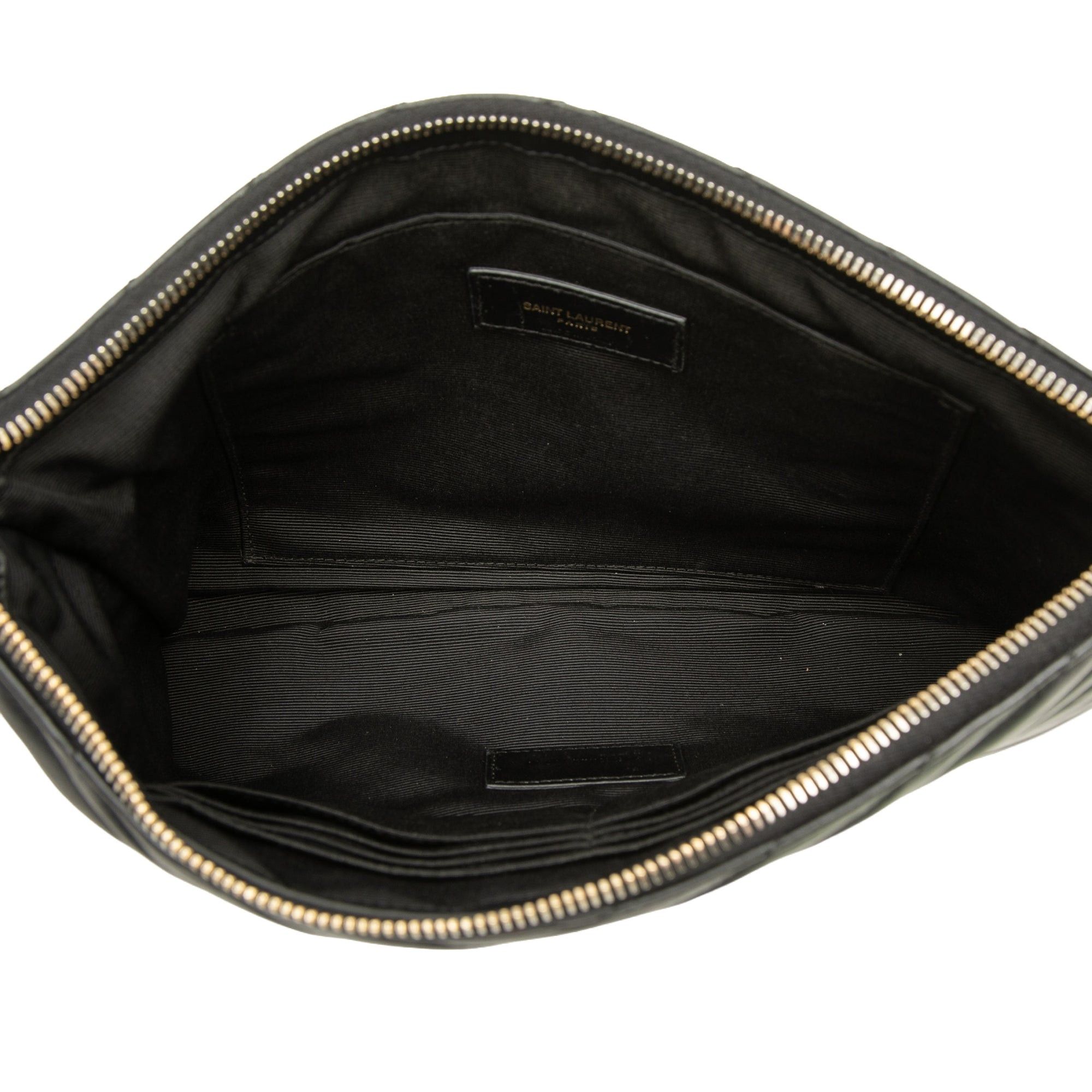 Saint Laurent Paris Chevron Calfskin Monogram Tablet Pouch Size ONE SIZE - 4 Thumbnail