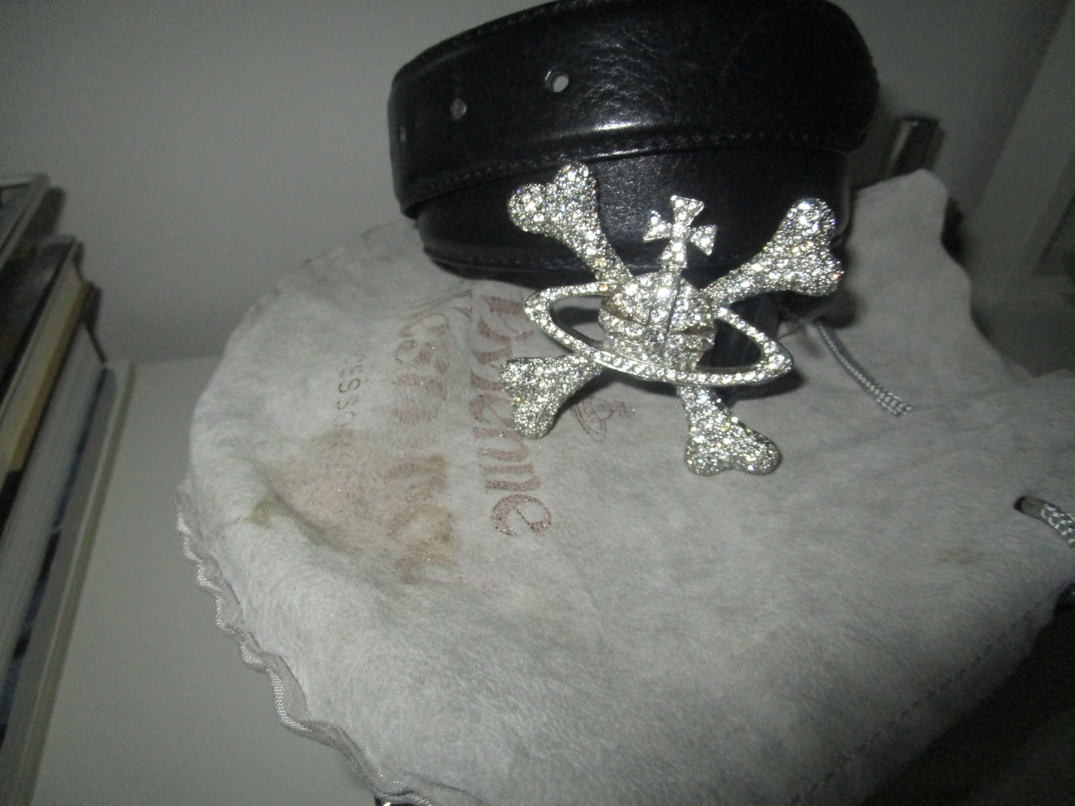 Vivienne Westwood vivienne westwood orb skull and cross bow studded