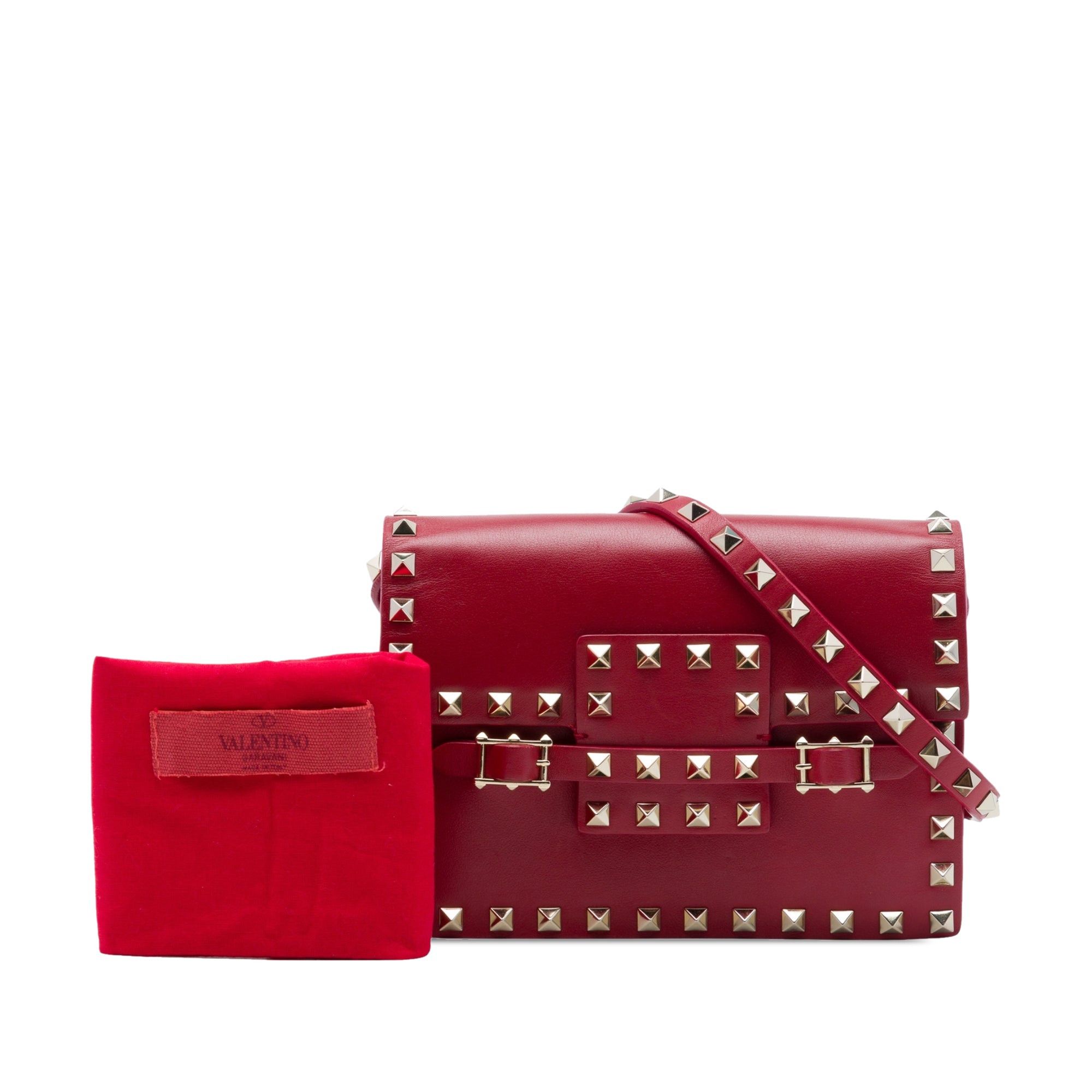Valentino Calfskin Rockstud Buckled Flap Crossbody Size ONE SIZE - 7 Thumbnail