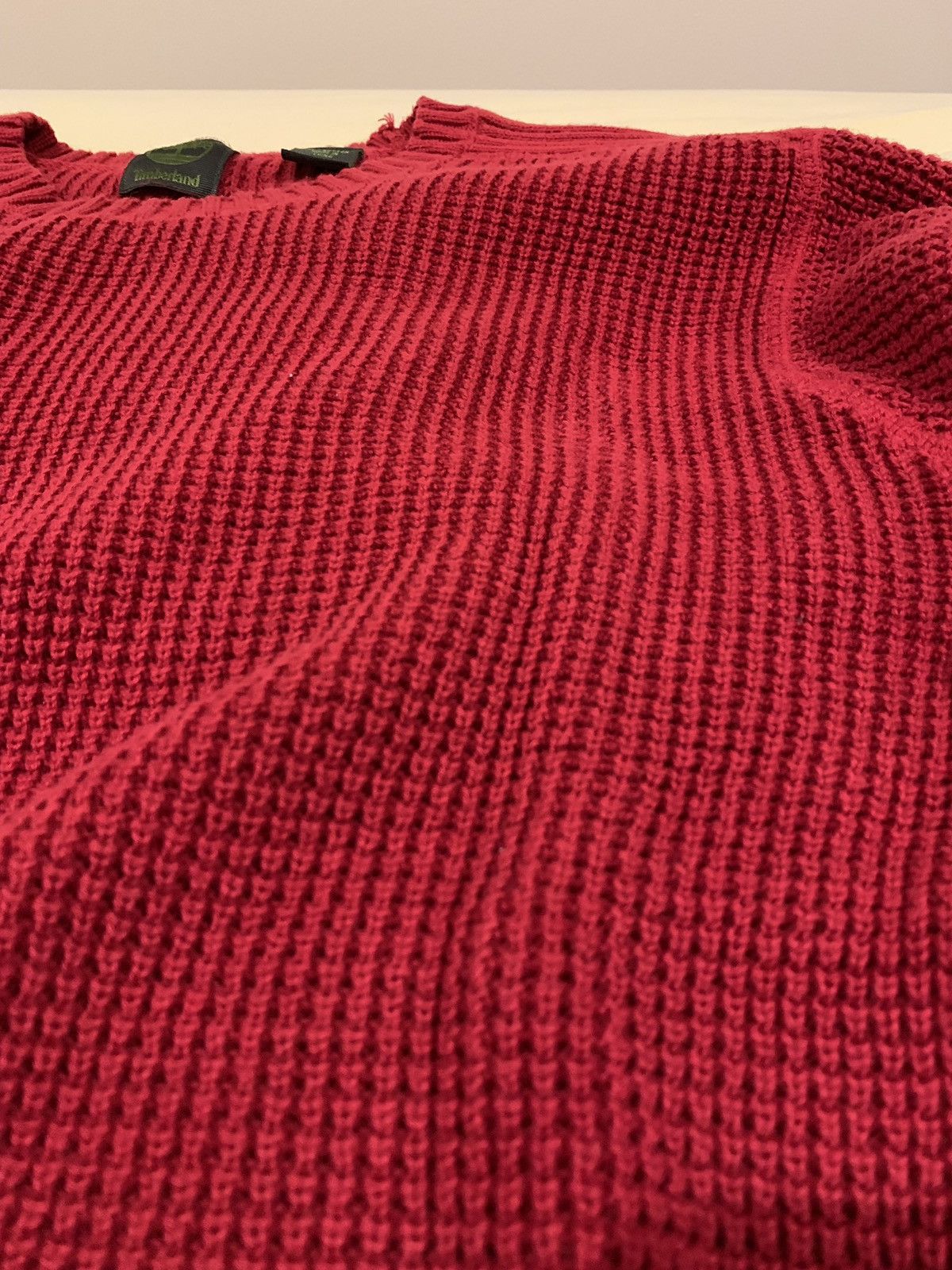 Timberland Timberland Red Waffle Knit Sweater M Size US M / EU 48-50 / 2 - 3 Thumbnail