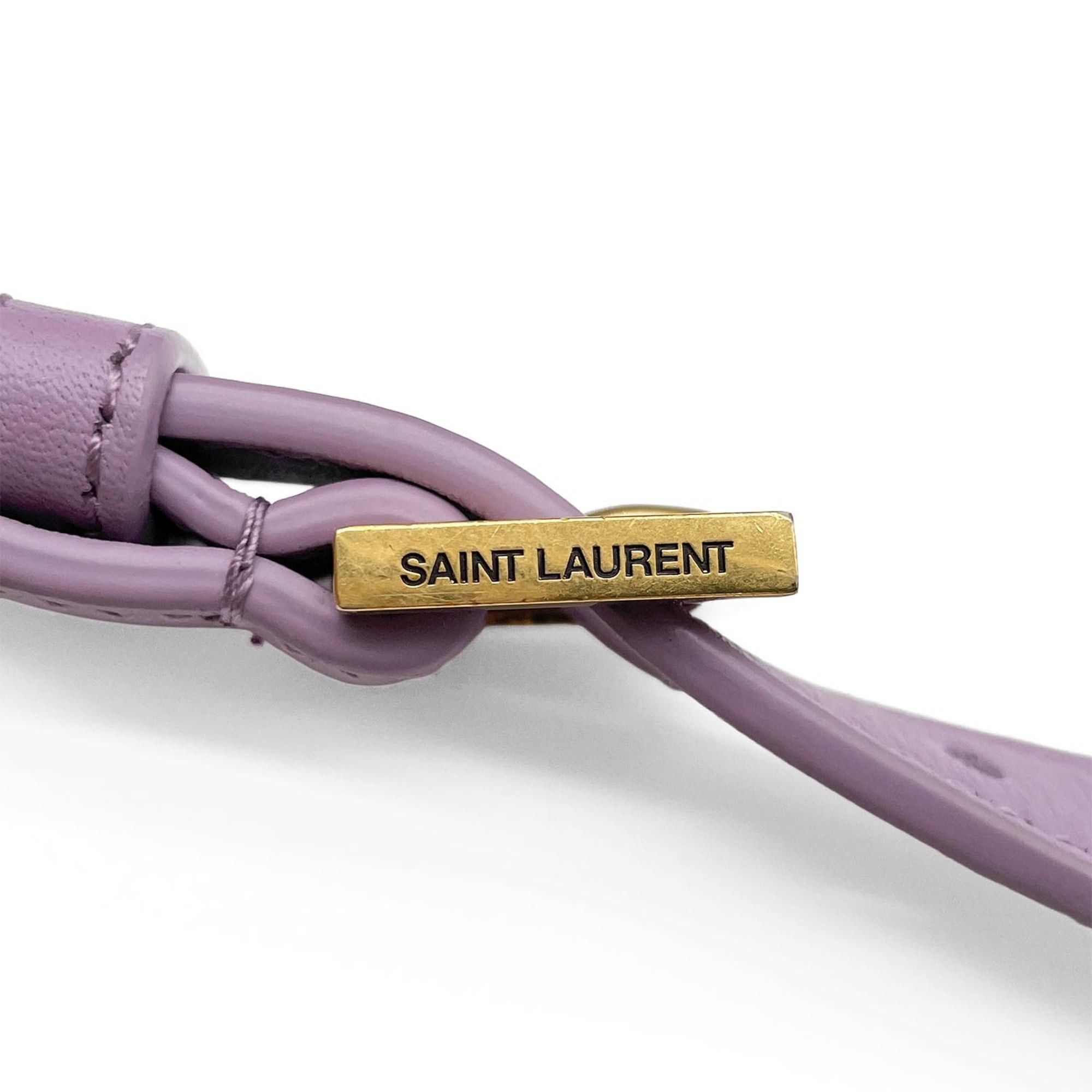 Yves Saint Laurent YVES SAINT LAURENT 80'S Vanity Bag, Quilted Shoulder YSL Logo, 649779, Denim Purple, Women's Size ONE SIZE - 16 Thumbnail