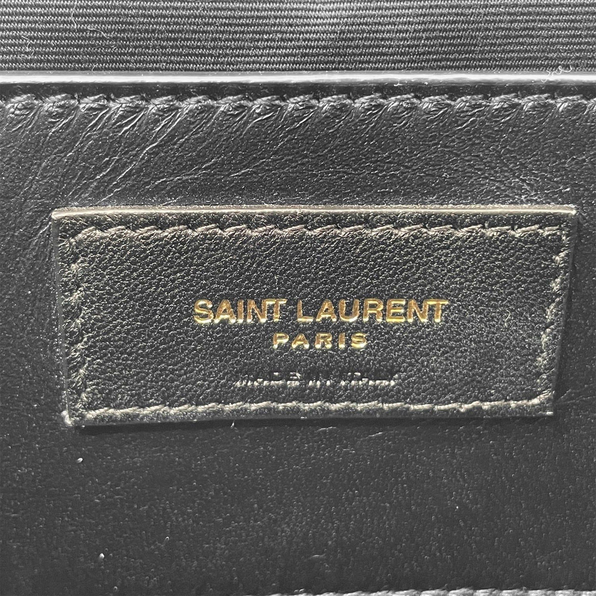 Yves Saint Laurent YVES SAINT LAURENT 80'S Vanity Bag, Quilted Shoulder YSL Logo, 649779, Denim Purple, Women's Size ONE SIZE - 10 Thumbnail