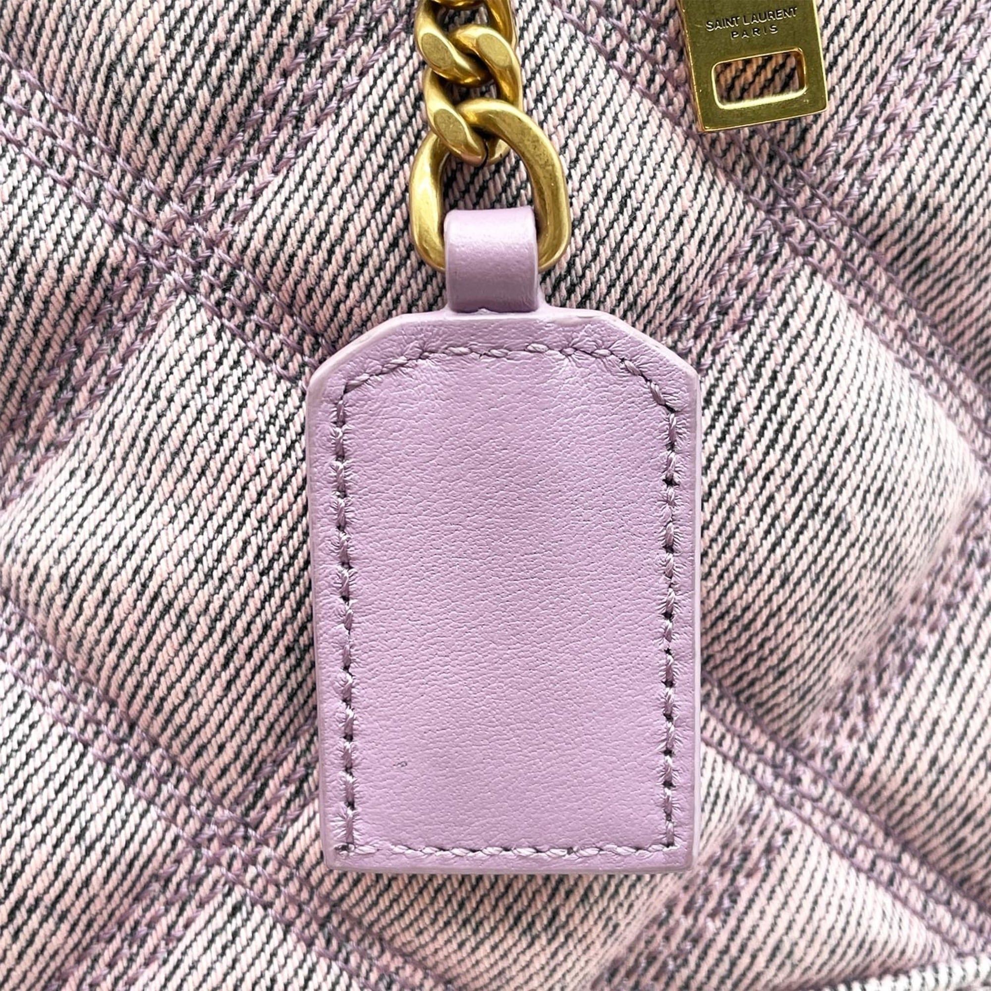 Yves Saint Laurent YVES SAINT LAURENT 80'S Vanity Bag, Quilted Shoulder YSL Logo, 649779, Denim Purple, Women's Size ONE SIZE - 13 Thumbnail