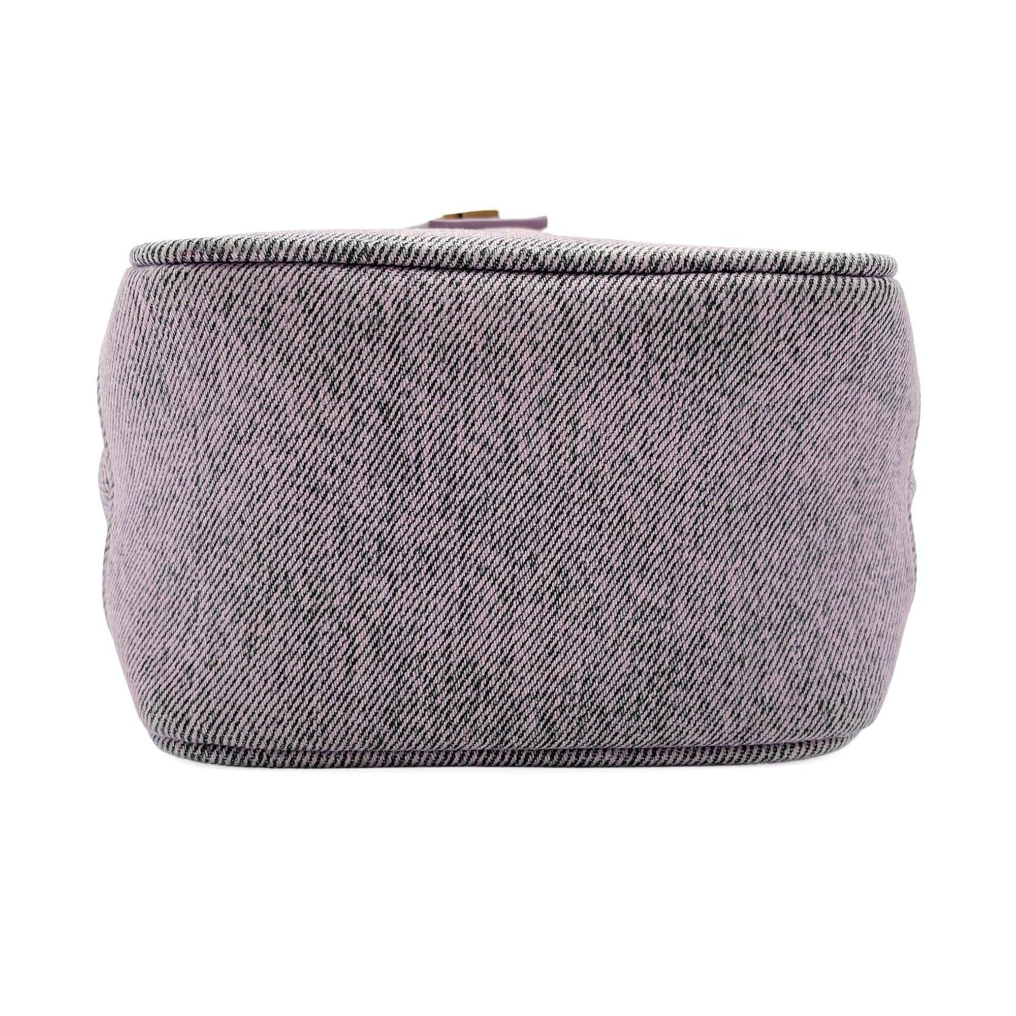Yves Saint Laurent YVES SAINT LAURENT 80'S Vanity Bag, Quilted Shoulder YSL Logo, 649779, Denim Purple, Women's Size ONE SIZE - 5 Thumbnail