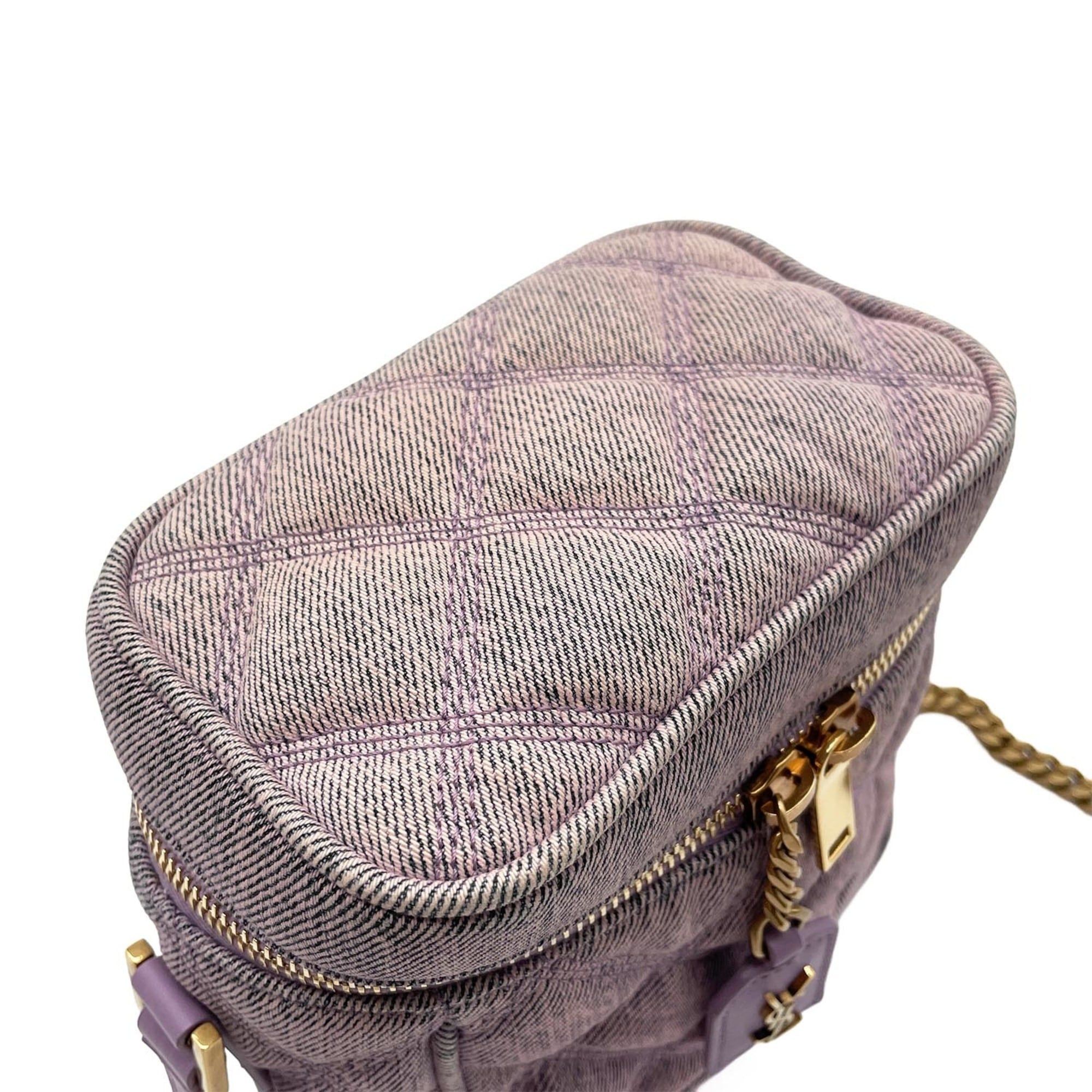 Yves Saint Laurent YVES SAINT LAURENT 80'S Vanity Bag, Quilted Shoulder YSL Logo, 649779, Denim Purple, Women's Size ONE SIZE - 17 Thumbnail