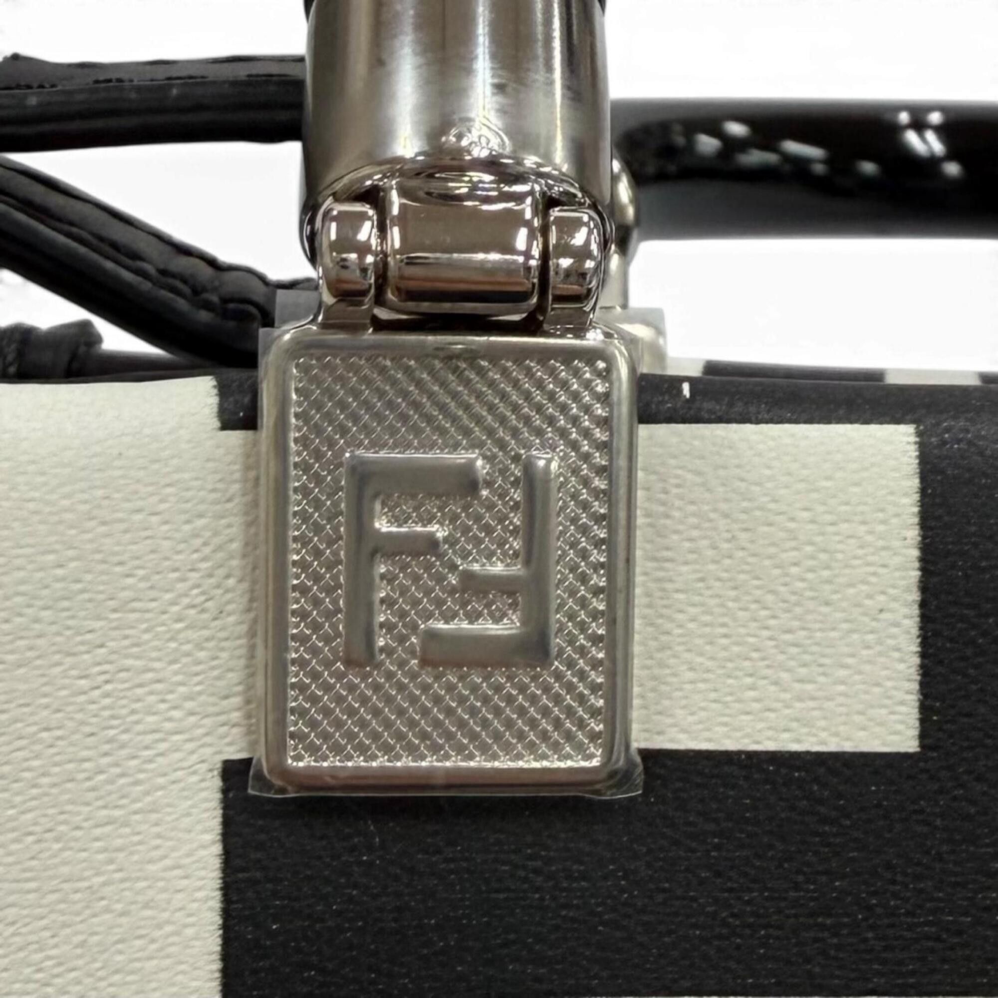 Fendi FENDI x MARC JACOBS Sunshine Shopper Small Leather 2-Way Handbag (White/Black) - Women's Comes with Dust Bag Size ONE SIZE - 9 Thumbnail