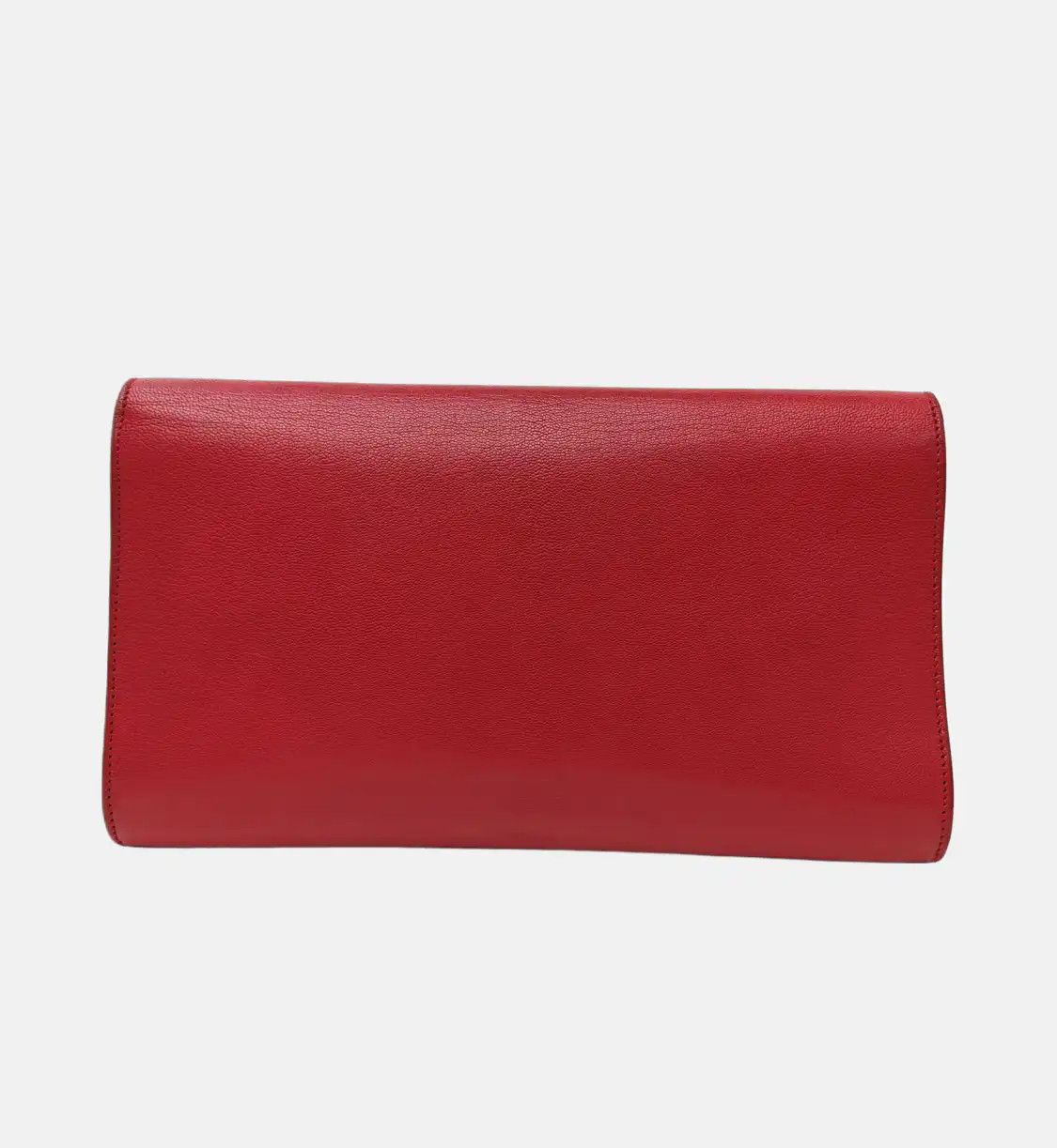 Saint Laurent Paris Saint Laurent Paris YSL BELLE JOUR rose redcowhide leather clutch gold hardware Size ONE SIZE - 4 Thumbnail