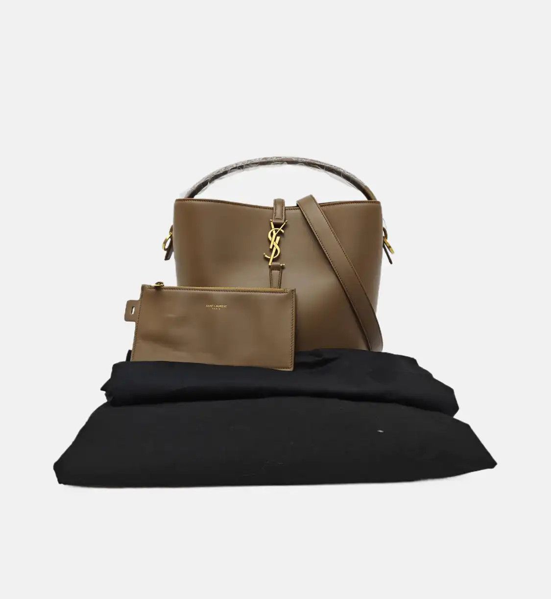 Saint Laurent Paris Saint Laurent Paris YSL LE 37 Large brown cowhide leather shoulder bag handbag c Size ONE SIZE - 8 Thumbnail