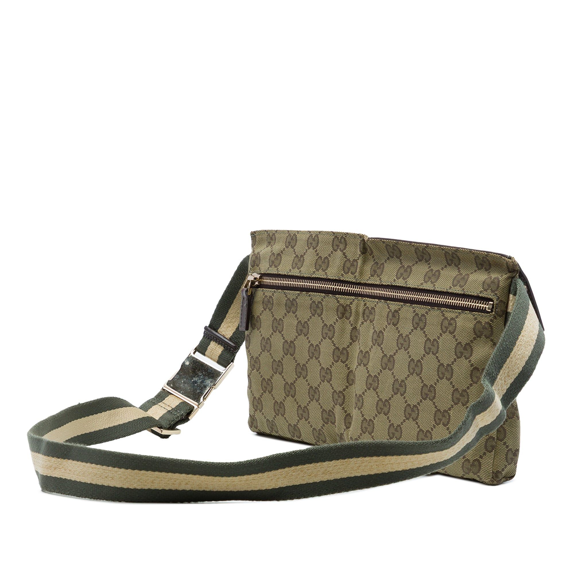 Gucci GG Canvas Web Double Pocket Belt Bag Size ONE SIZE - 2 Thumbnail