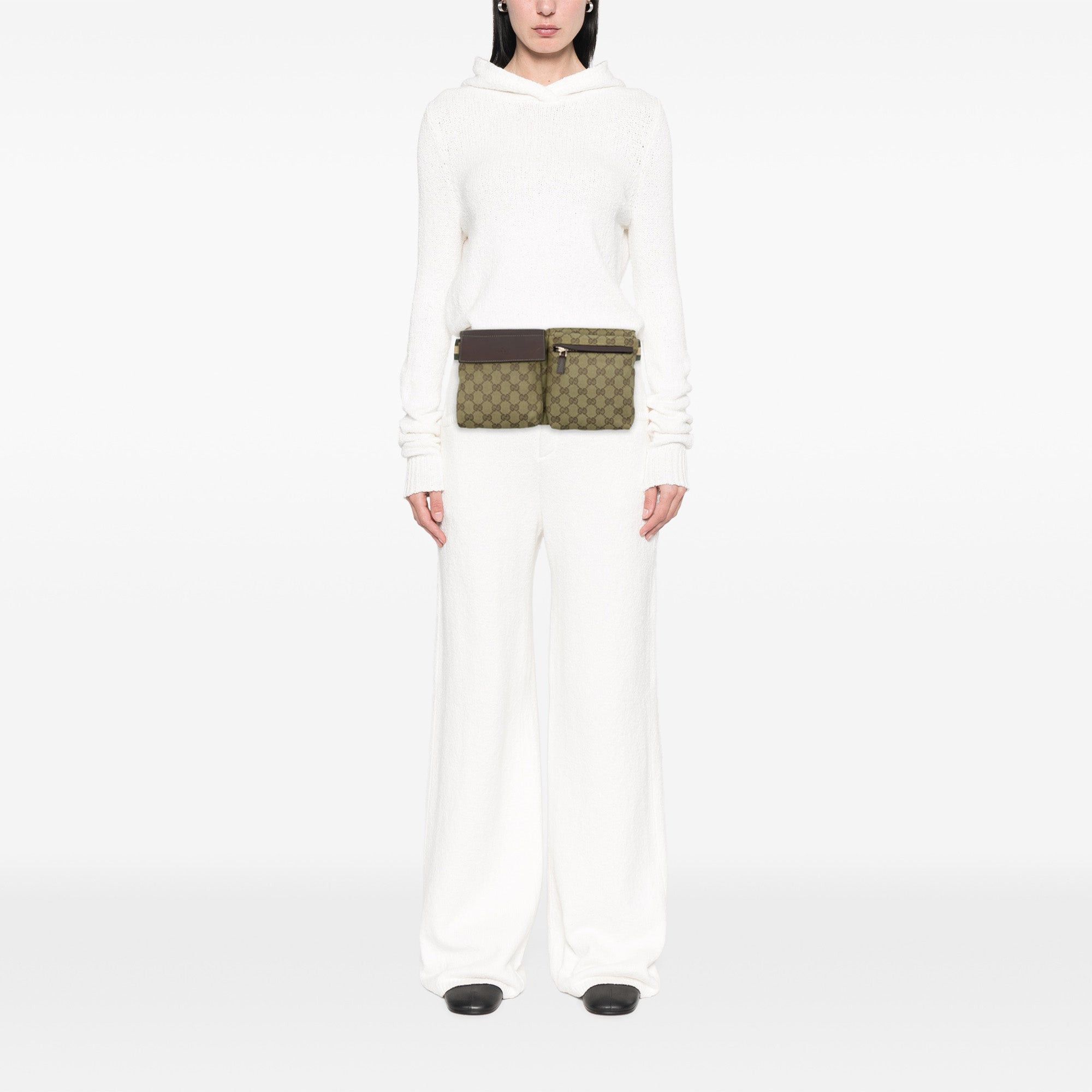 Gucci GG Canvas Web Double Pocket Belt Bag Size ONE SIZE - 6 Thumbnail